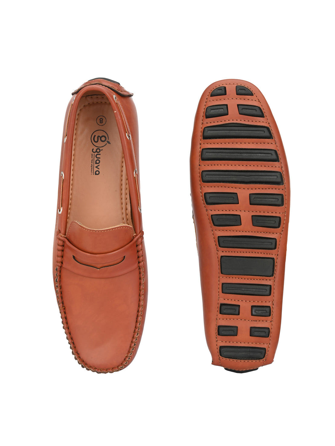 Guava Men's Tan Casual Slip On Driving Loafers (GV15JA747)