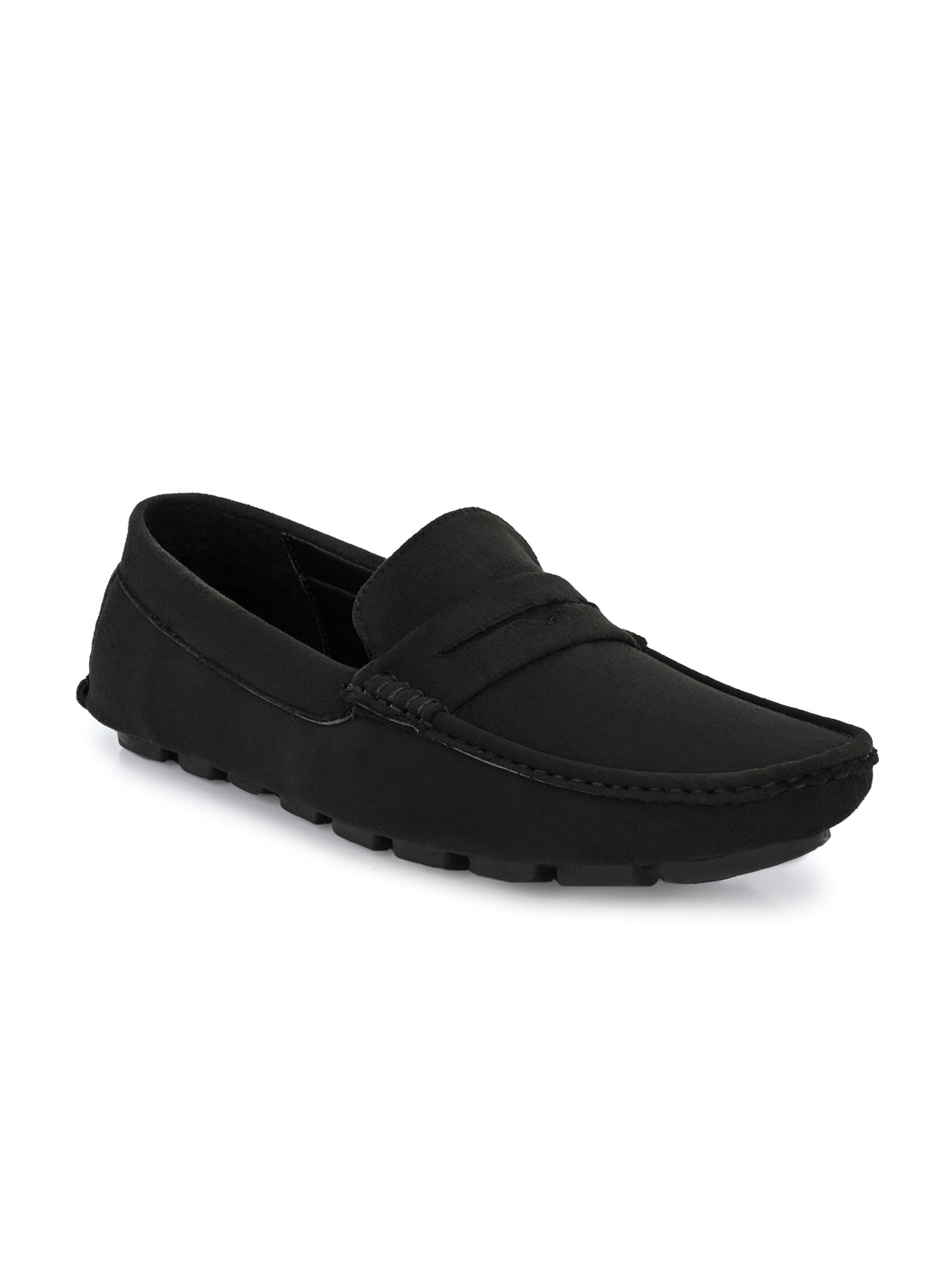 Guava Men's Black Casual Slip On Driving Loafers (GV15JA751)