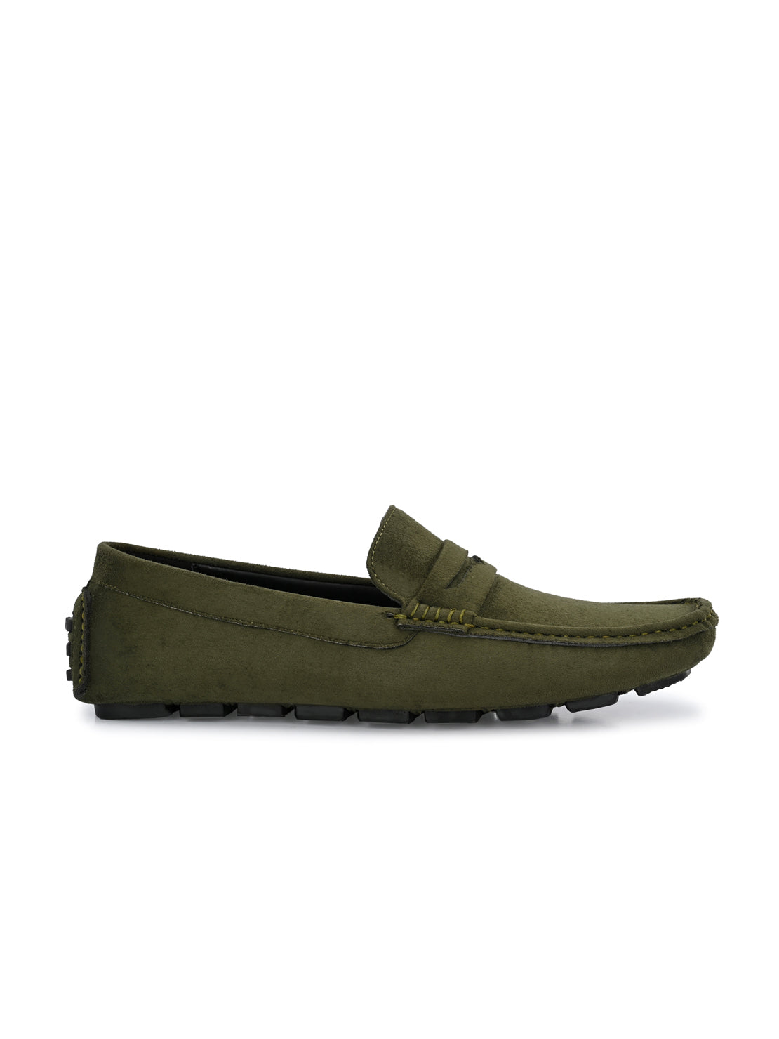 Guava Men's Olive Casual Slip On Driving Loafers (GV15JA755)