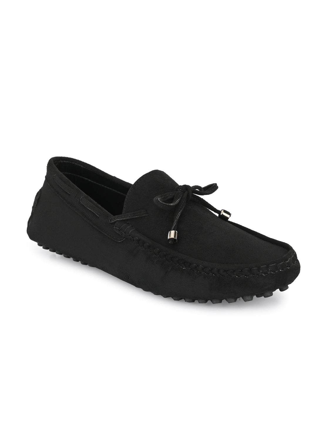Guava Men's Black Casual Slip On Driving Loafers (GV15JA756)