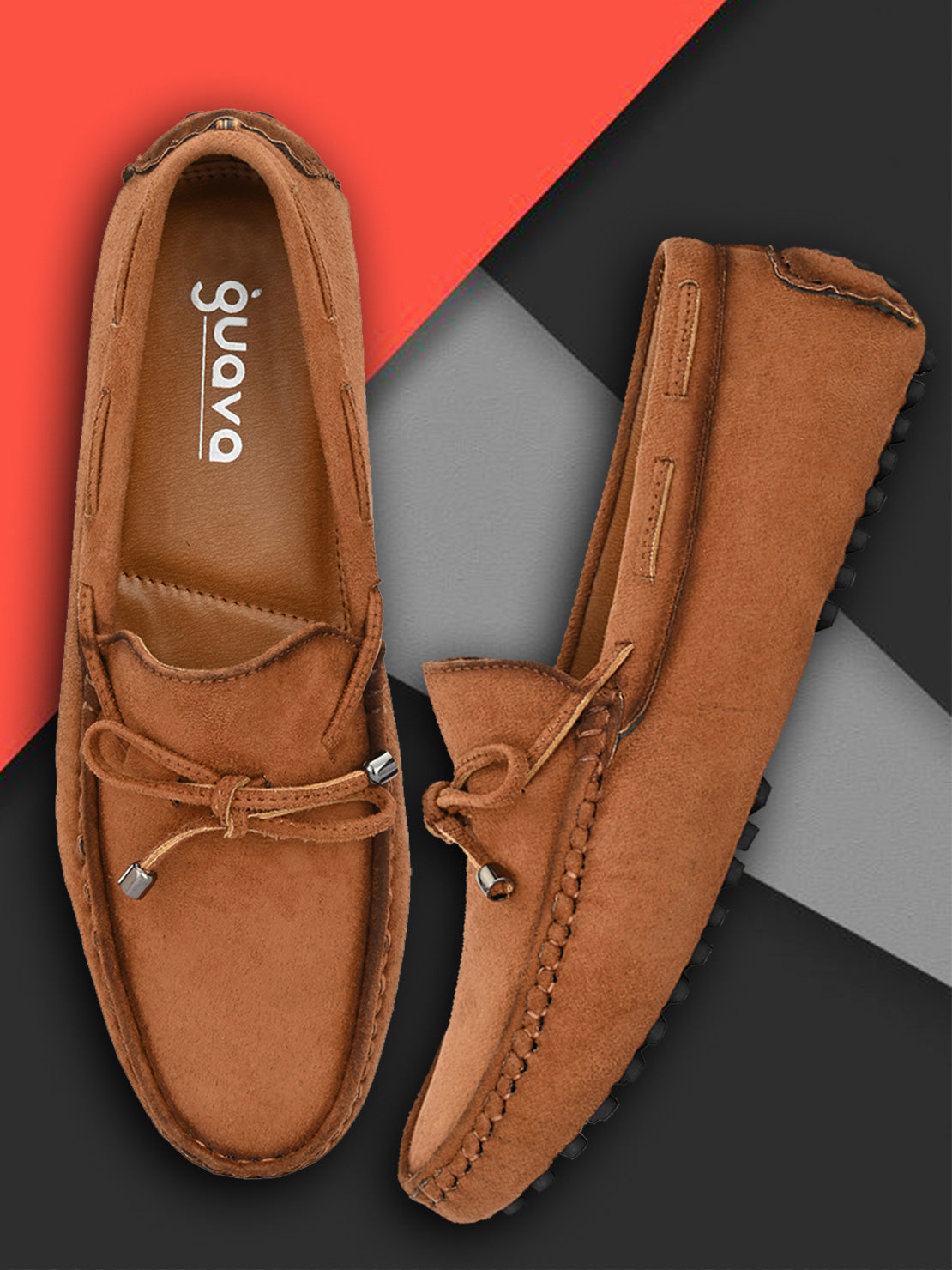Guava Men's Tan Casual Slip On Driving Loafers (GV15JA758)
