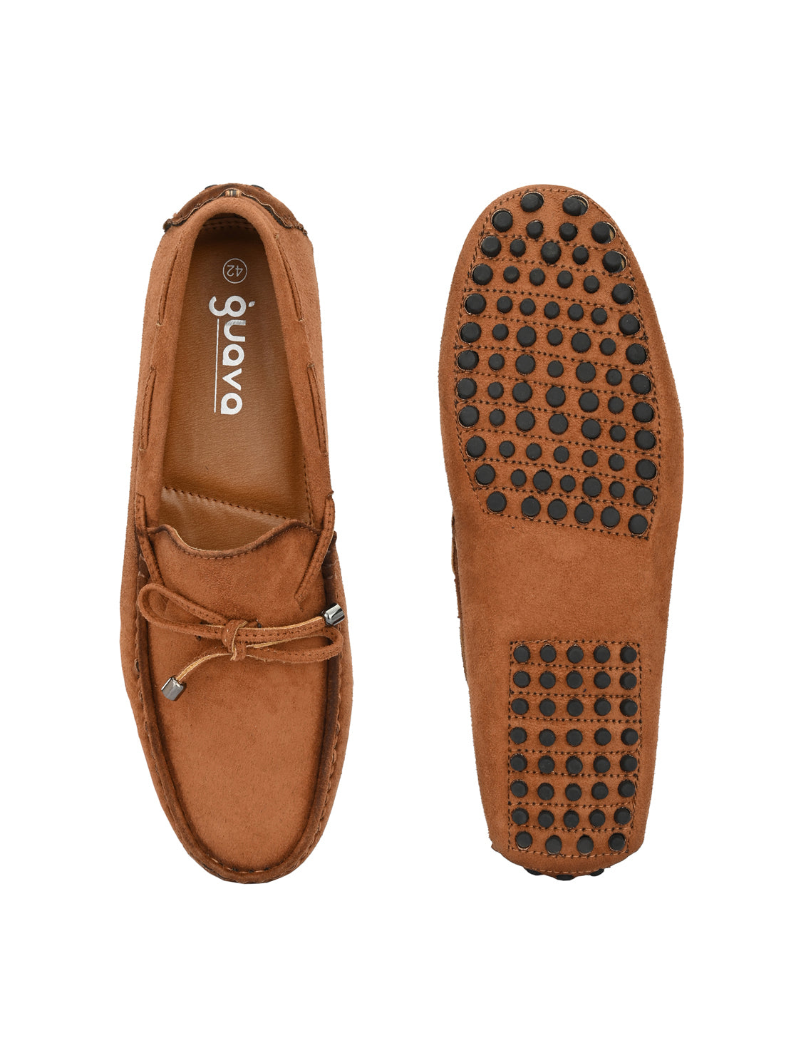 Guava Men's Tan Casual Slip On Driving Loafers (GV15JA758)