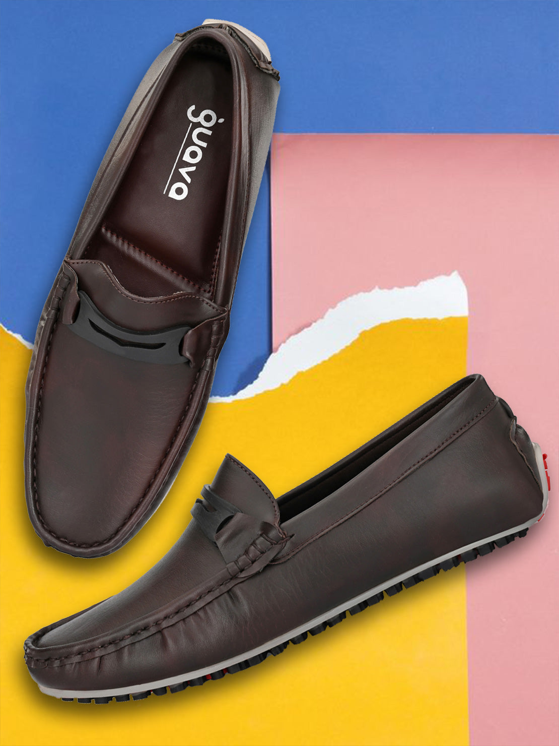 Guava Men's Brown Casual Slip On Driving Loafers (GV15JA764)