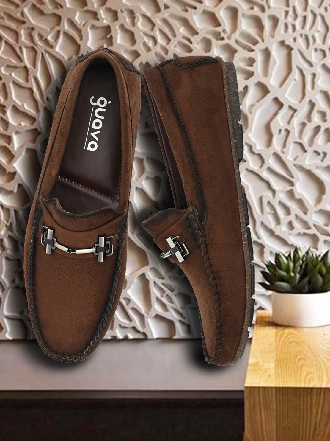 Guava Men's Brown Casual Slip On Driving Loafers (GV15JA765)