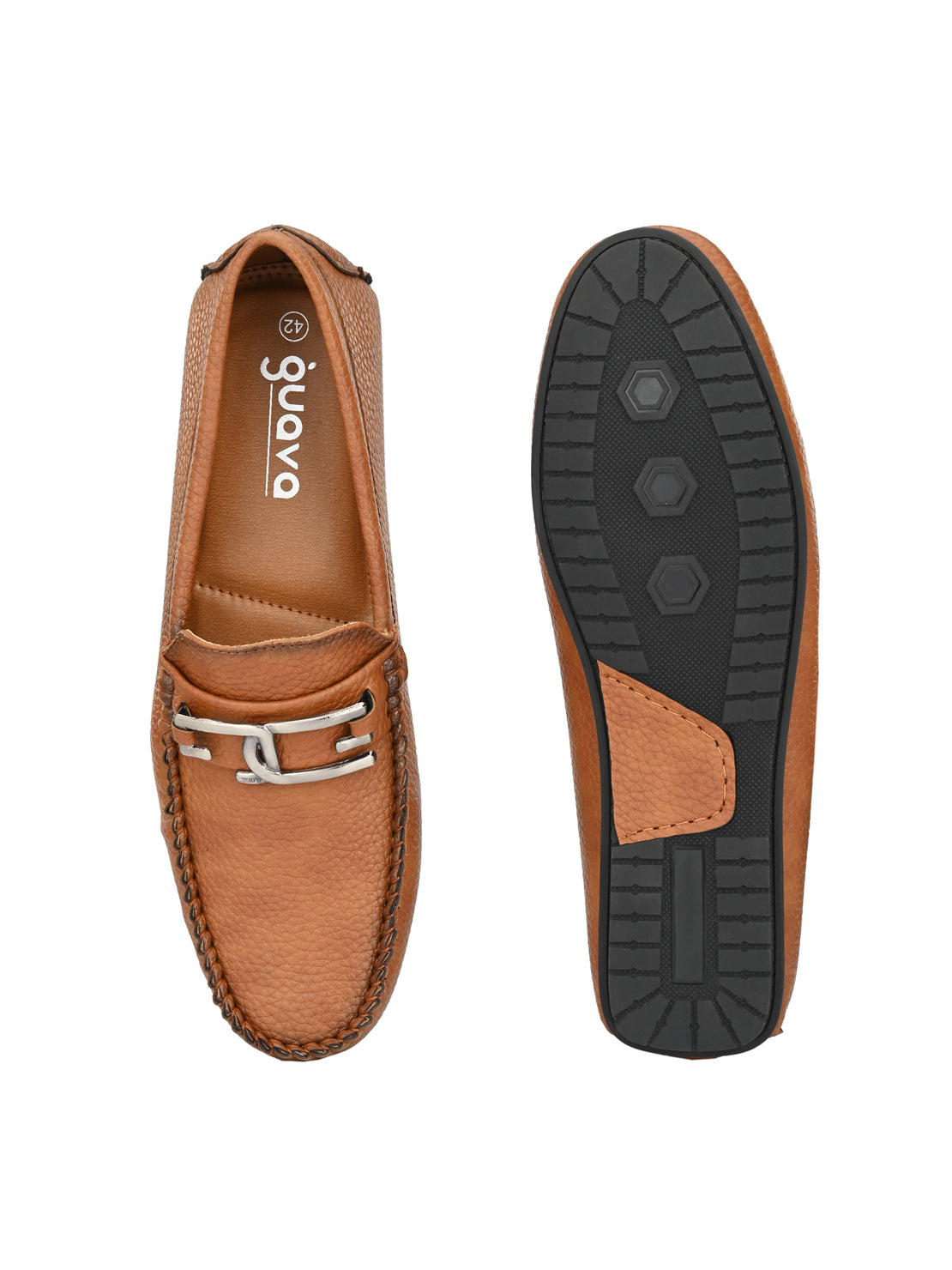 Guava Men's Tan Casual Slip On Driving Loafers (GV15JA766)