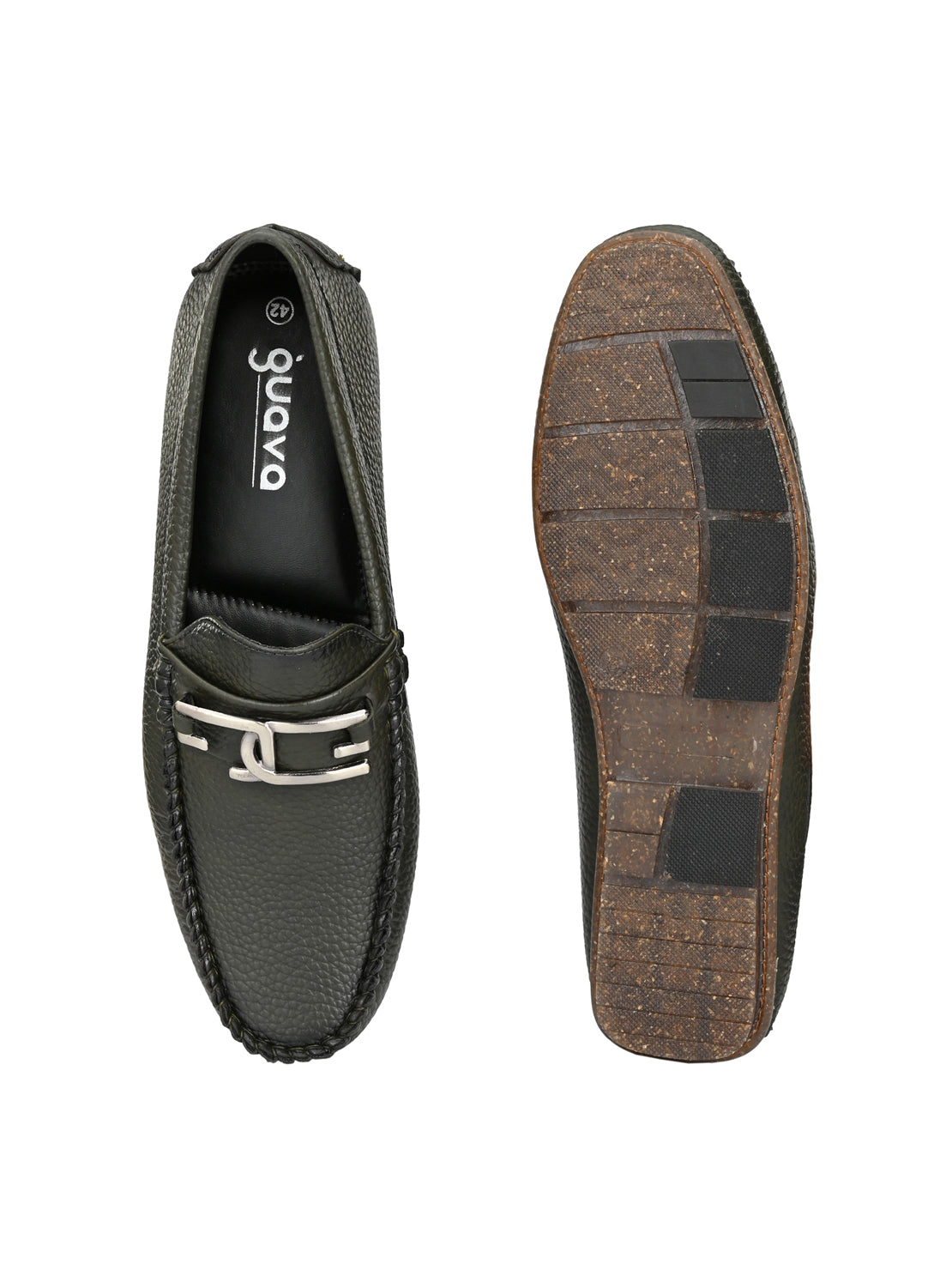 Guava Men's Black Casual Slip On Driving Loafers (GV15JA767)