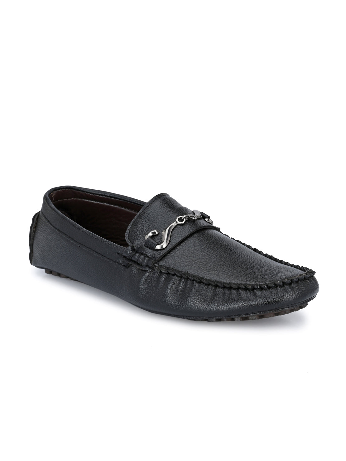 Guava Men's Black Casual Slip On Driving Loafers (GV15JA769)