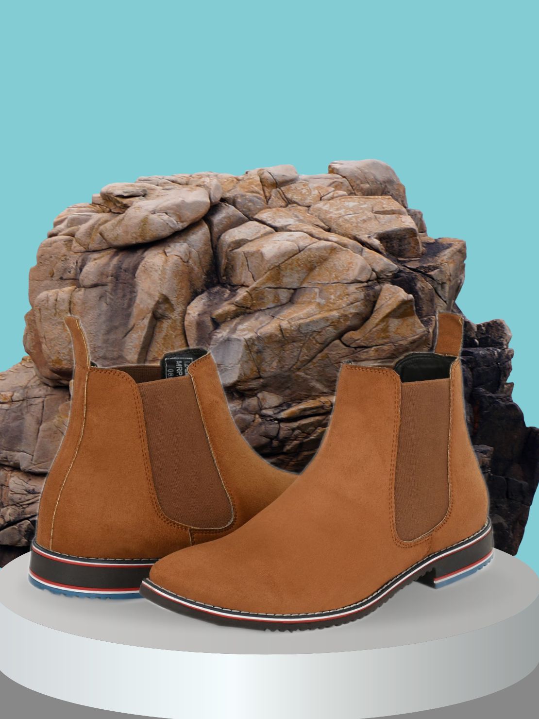 Guava Men's Tan Casual Chelsea Boots (GV15JA779)