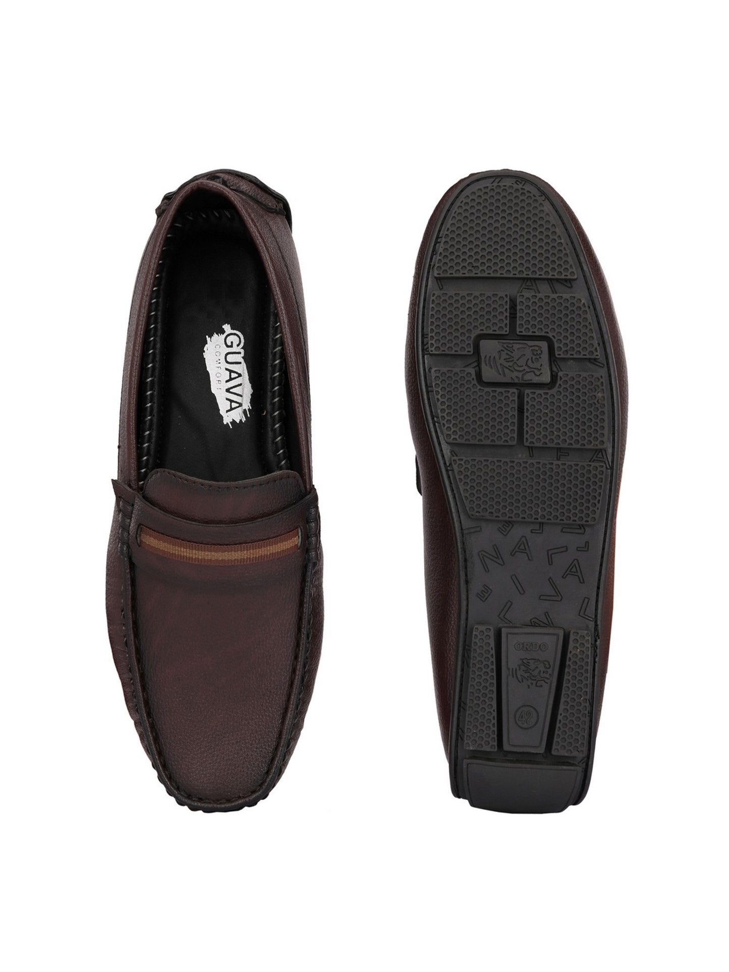 Guava Men's Brown Casual Slip On Driving Loafers (GV15JA783)
