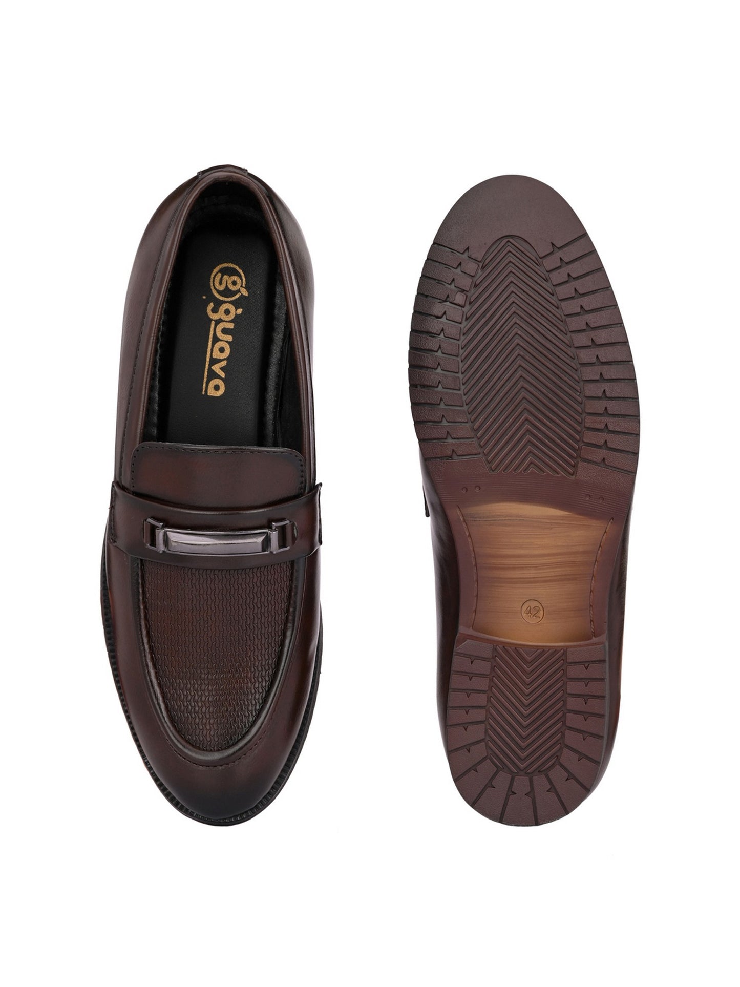 Guava Men's Brown Slip On Party Formal Shoes (GV15JA788)