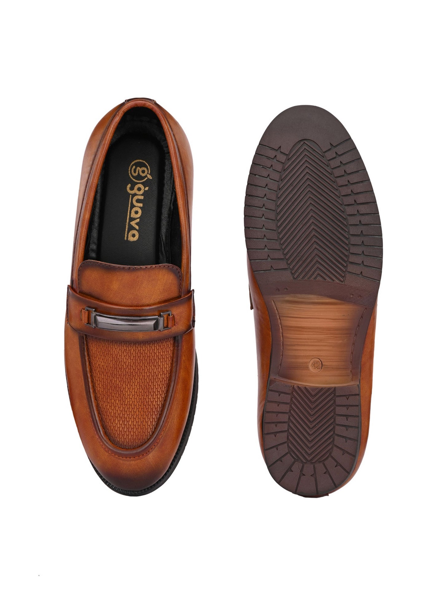 Guava Men's Tan Slip On Party Formal Shoes (GV15JA789)