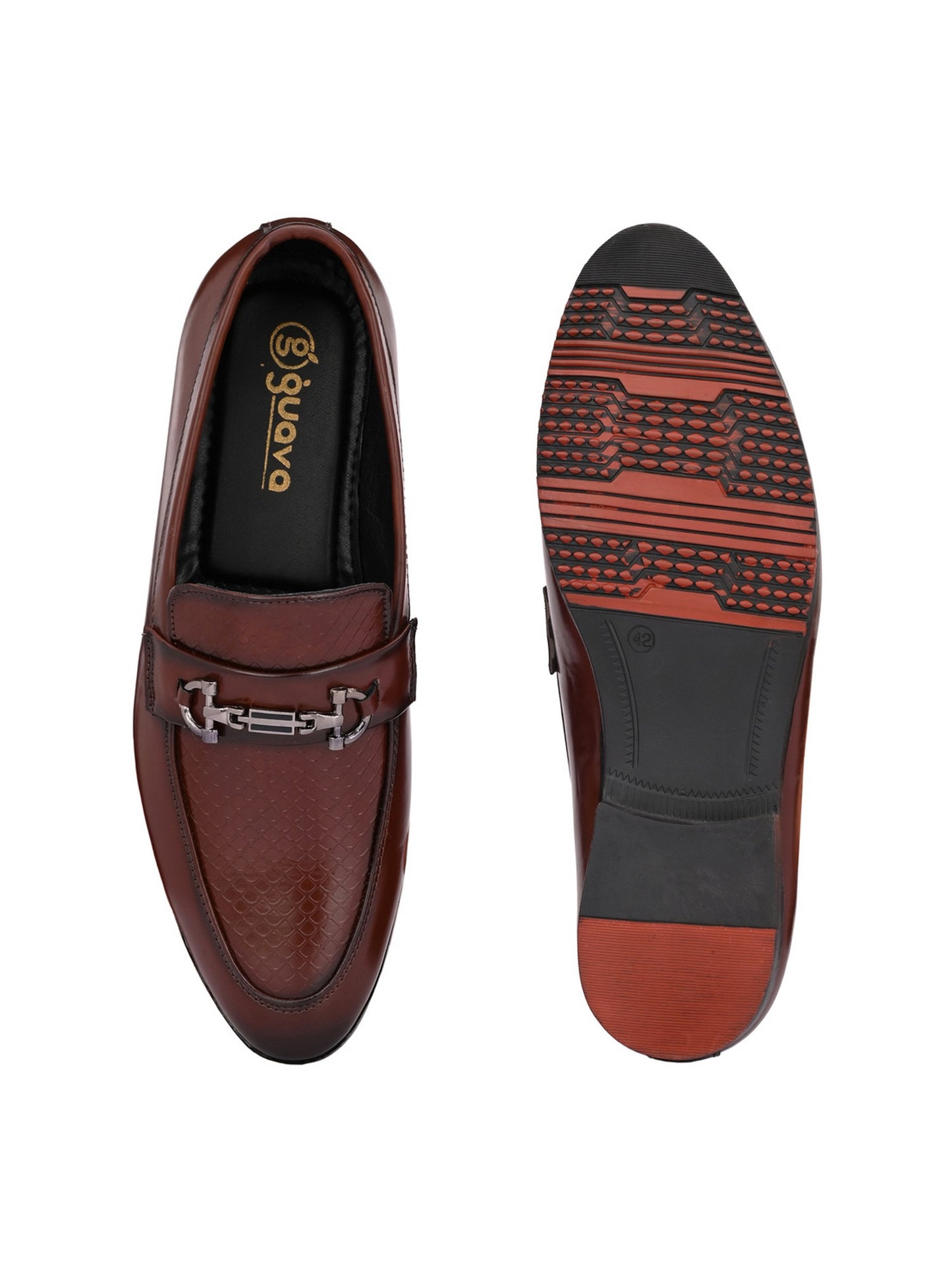 Guava Men's Brown Slip On Party Formal Shoes (GV15JA791)