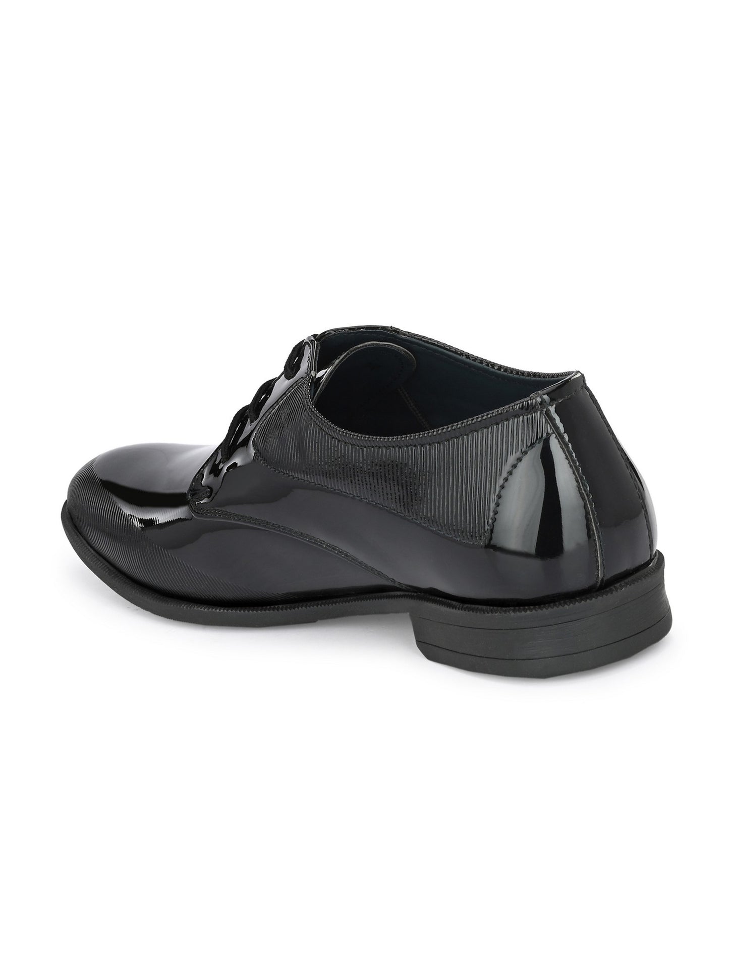 Guava Men's Black Patent Derby Lace Up Formal Shoes (GV15JA794)