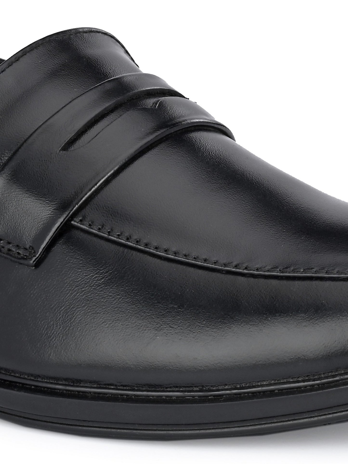 Guava Men's Black Genuine Leather Slip On Formal Shoes (GV15JA796)