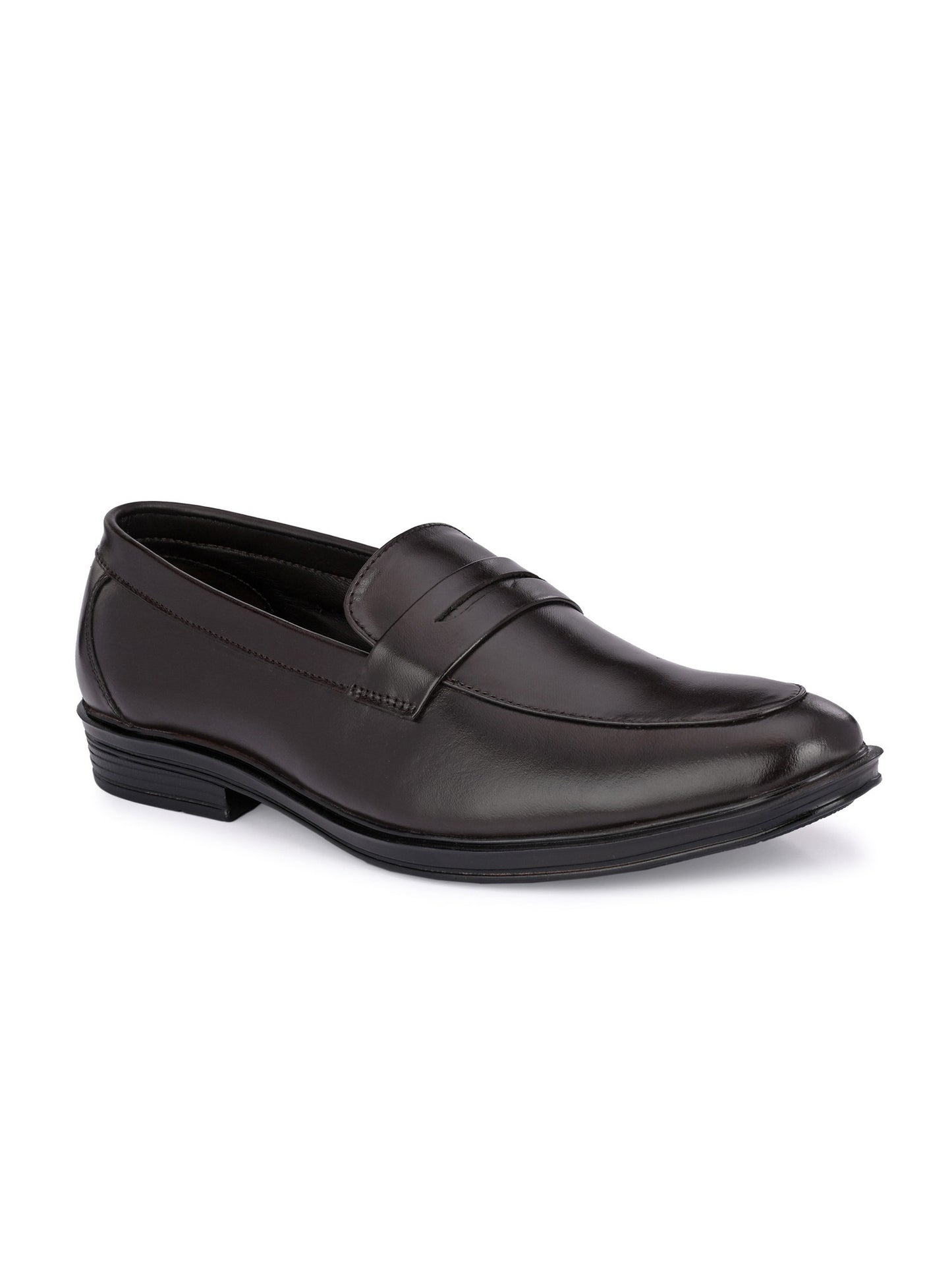 Guava Men's Brown Genuine Leather Slip On Formal Shoes (GV15JA797)