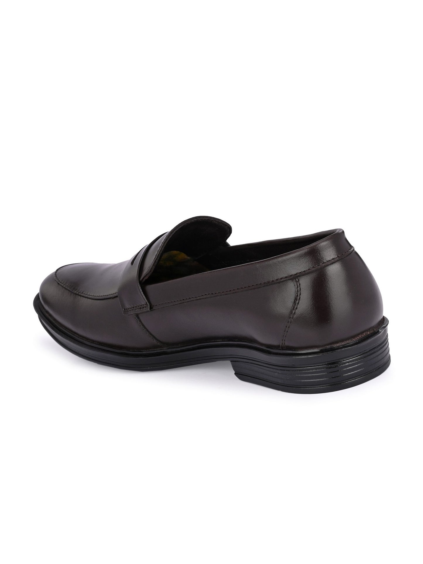 Guava Men's Brown Genuine Leather Slip On Formal Shoes (GV15JA797)