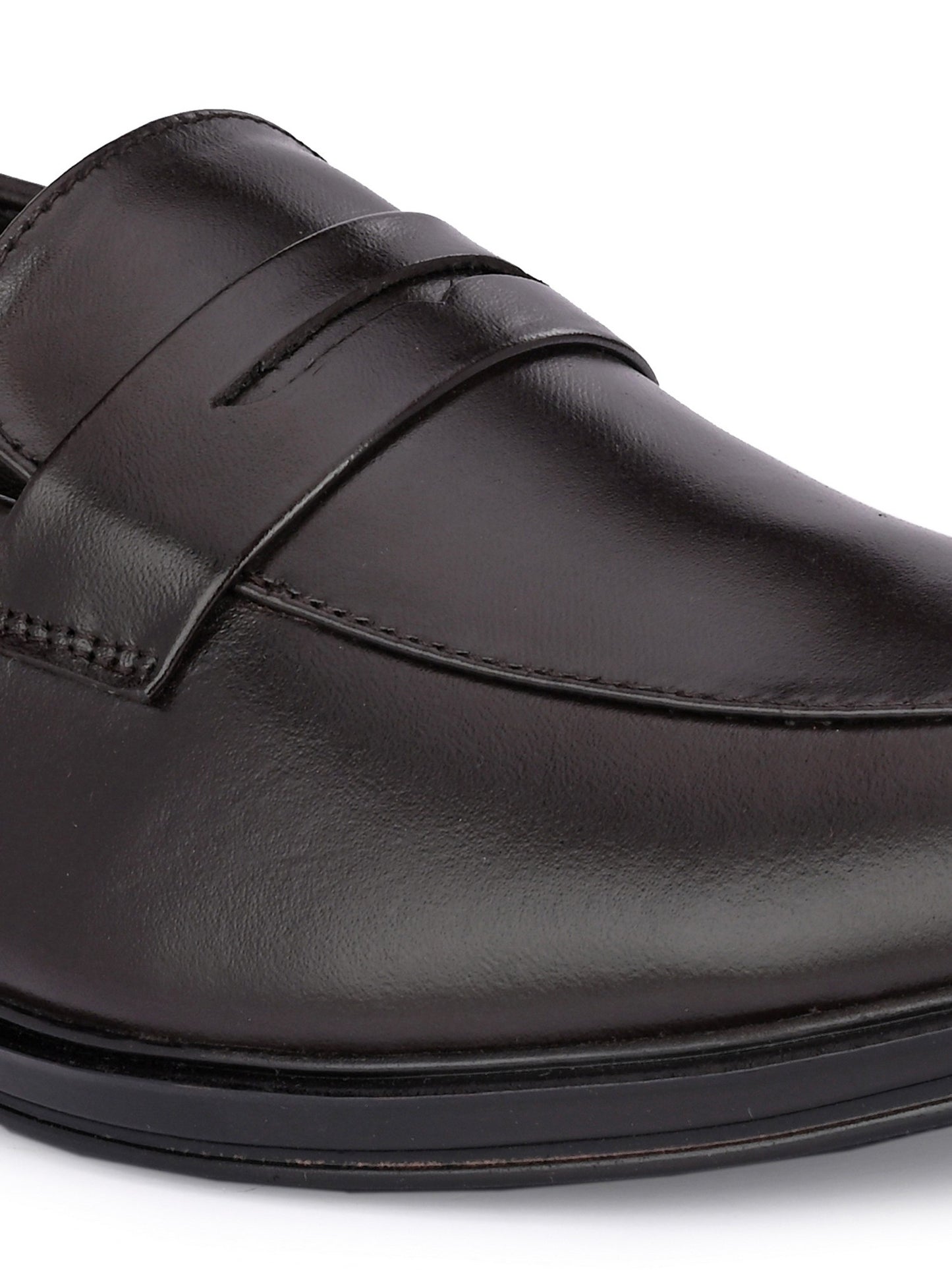 Guava Men's Brown Genuine Leather Slip On Formal Shoes (GV15JA797)