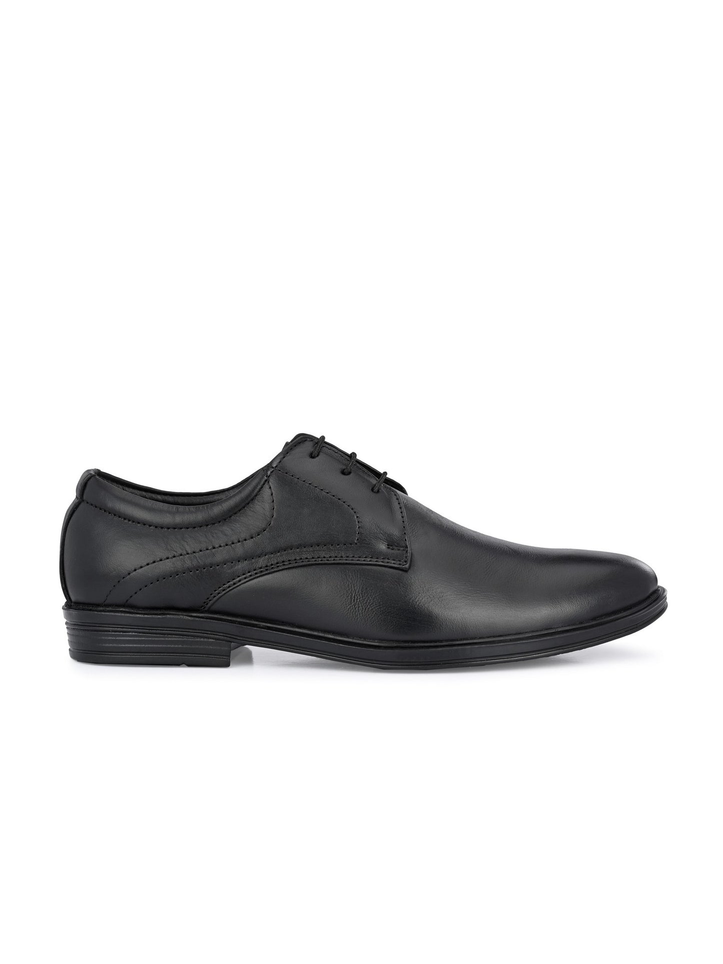 Guava Men's Black Genuine Derby Lace Up Formal Shoes (GV15JA800)