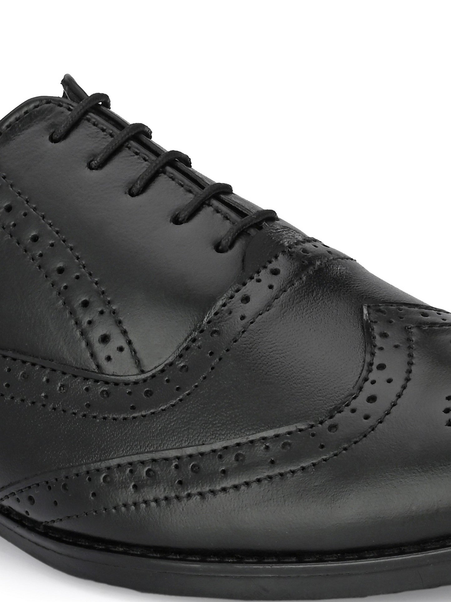 Guava Men's Black Oxford Brouge Lace Up Formal Shoes (GV15JA806)