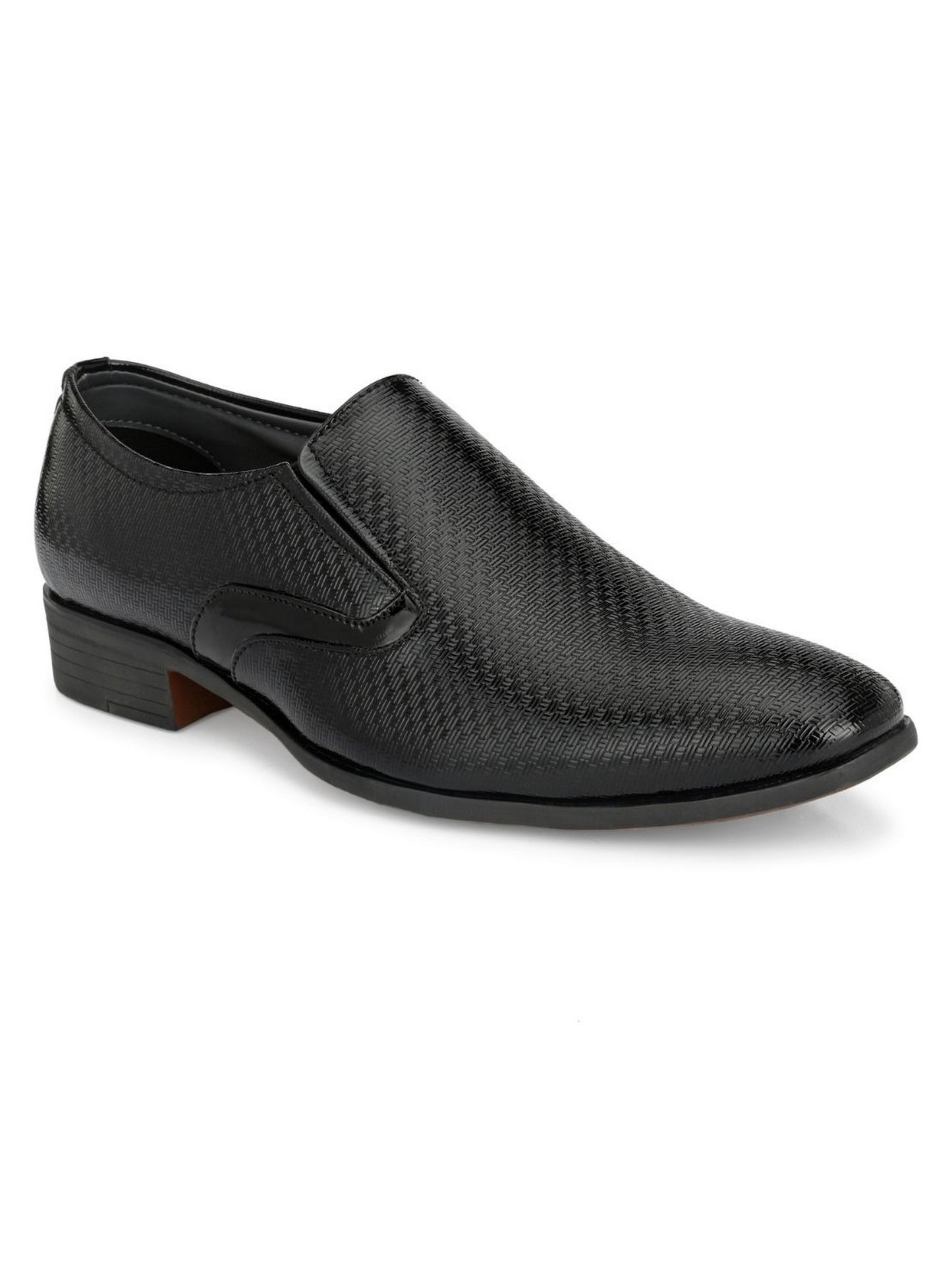 Guava Men's Black Slip On Semi Formal Shoes (GV15JA822)