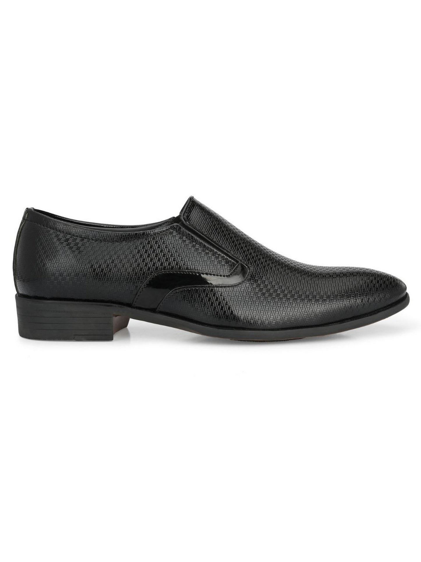 Guava Men's Black Slip On Semi Formal Shoes (GV15JA822)