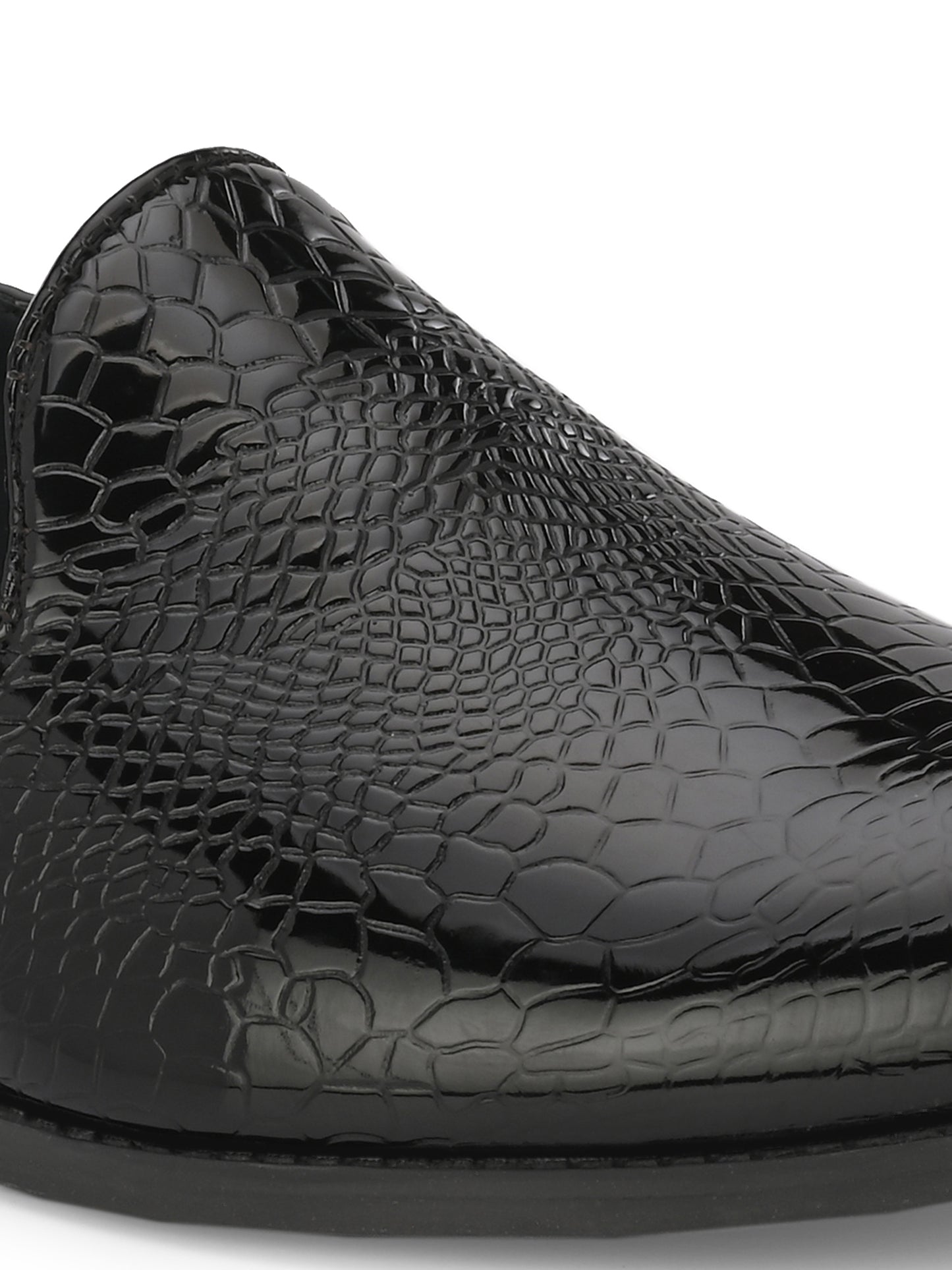 Guava Men's Black Slip On Semi Formal Shoes (GV15JA823)