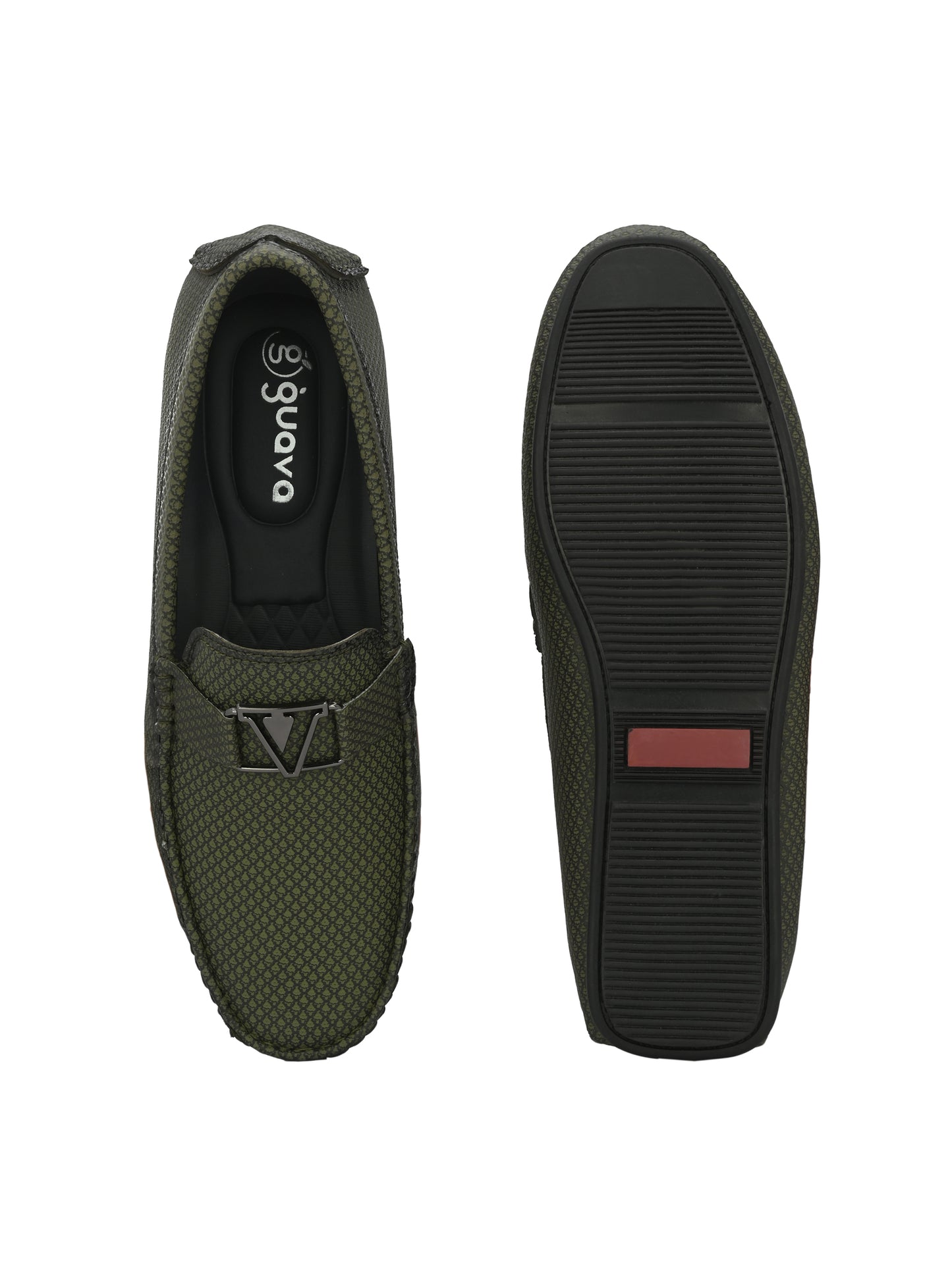 Guava Men's Green Casual Slip On Driving Loafers (GV15JA829)