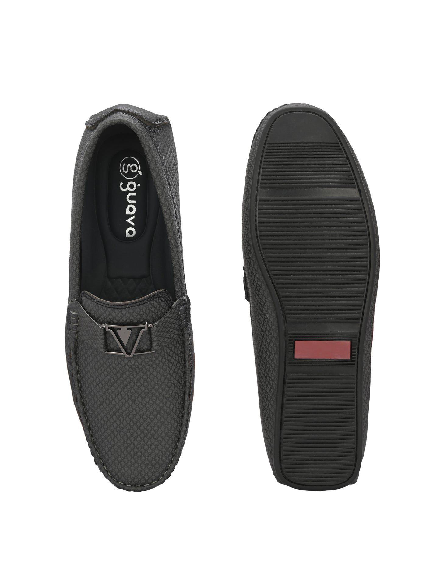 Guava Men's Grey Casual Slip On Driving Loafers (GV15JA830)