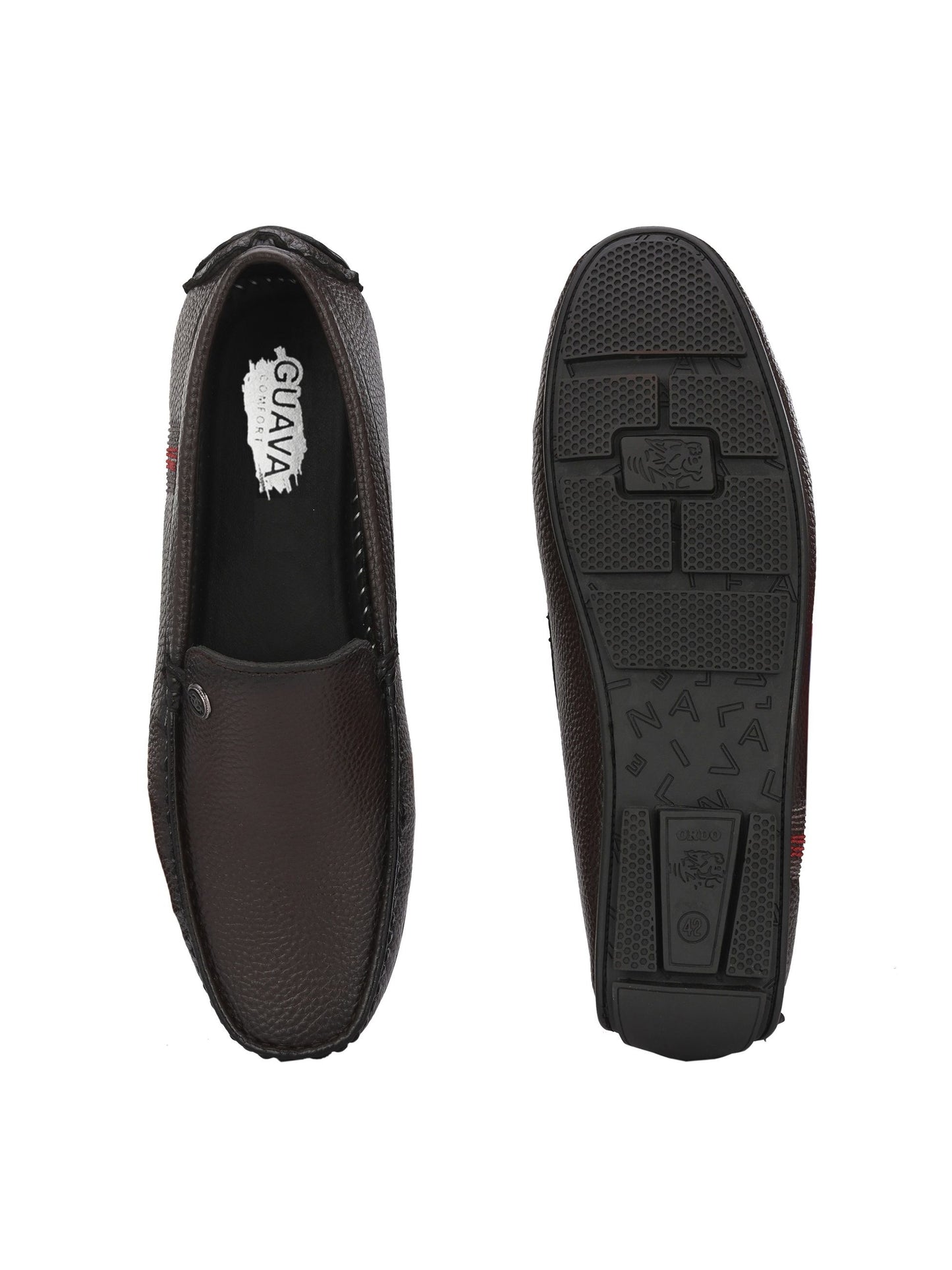 Guava Men's Brown Casual Slip On Driving Loafers (GV15JA833)