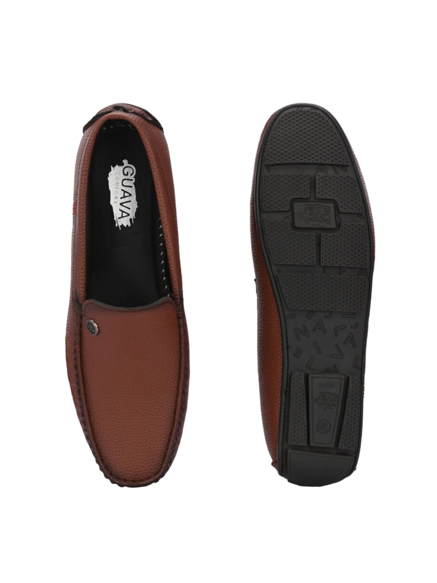 Guava Men's Tan Casual Slip On Driving Loafers (GV15JA834)
