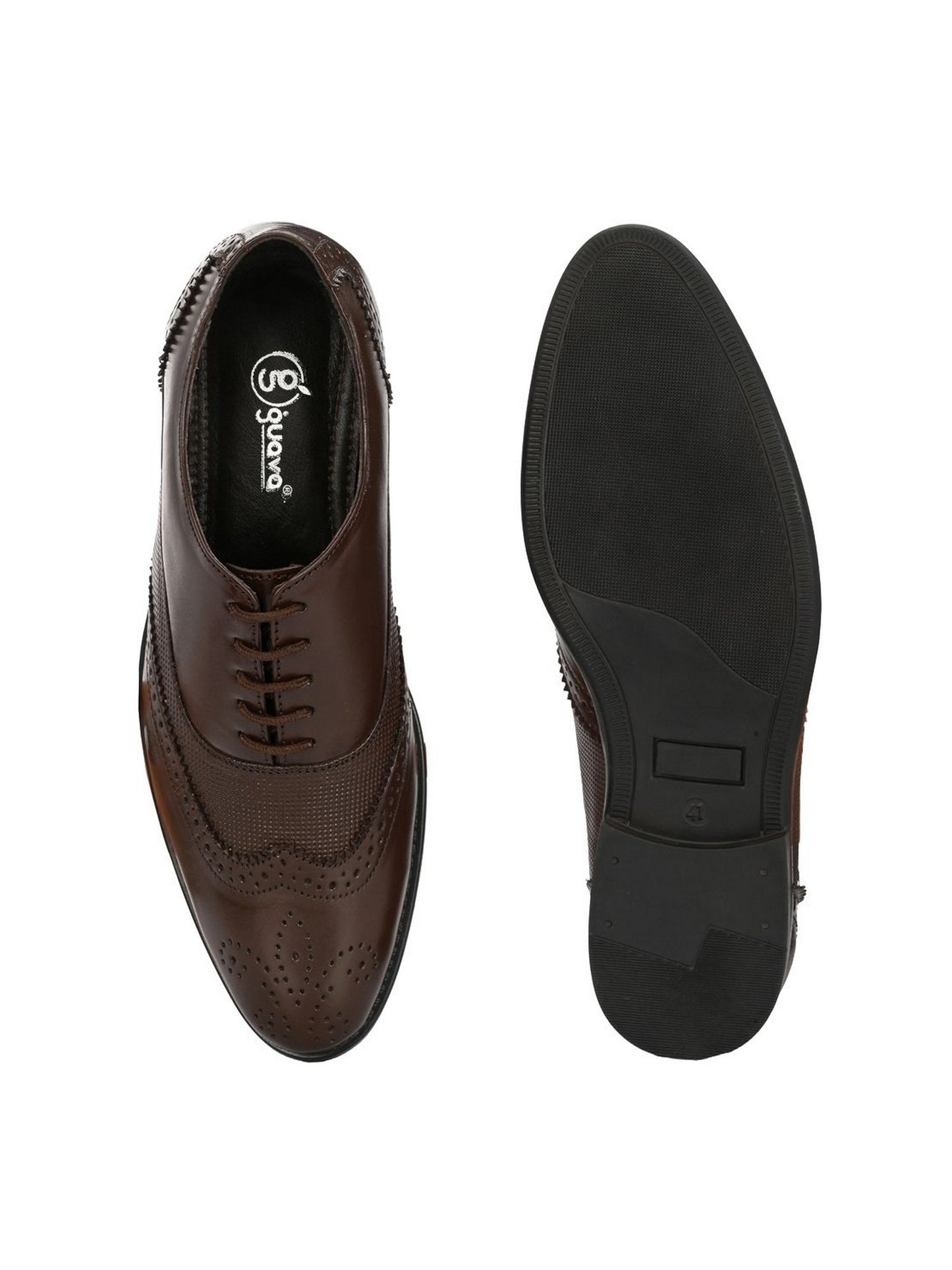 Guava Men's Black Formal Brogue Shoes GV15JA865