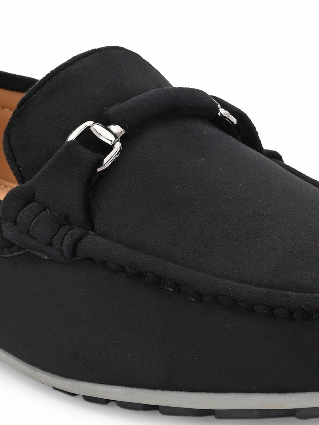 Guava Men's Black Charming Velvet Slip On Loafers (GV20JA700)