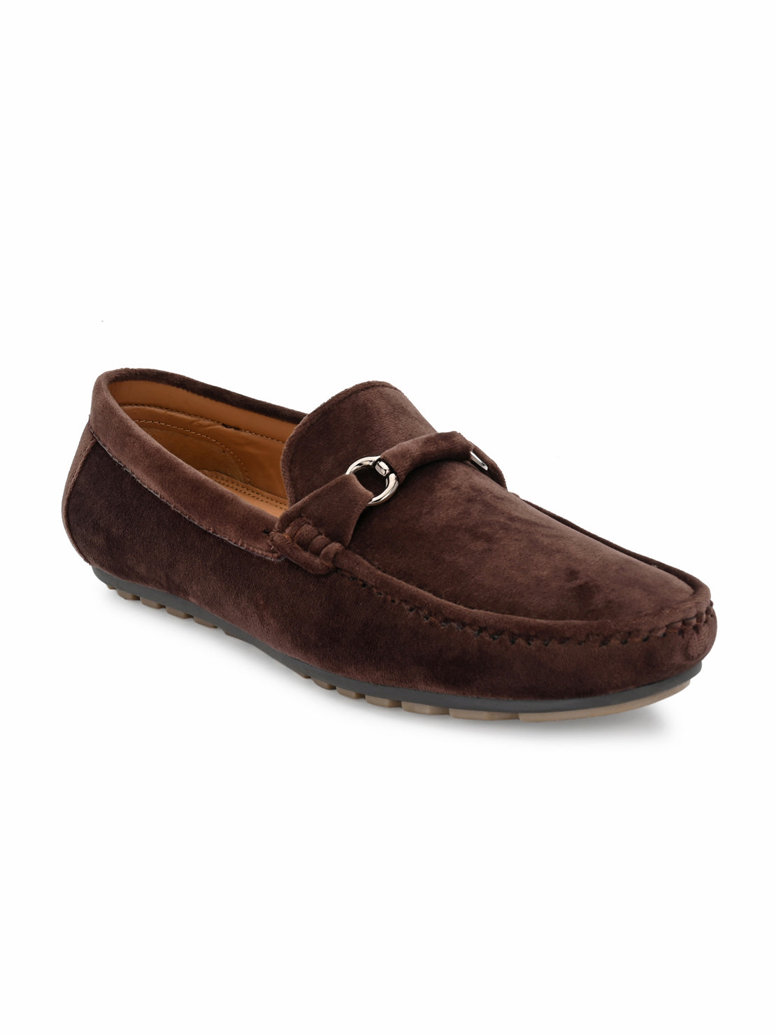 Guava Men's Brown Charming Velvet Slip On Loafers (GV20JA701)
