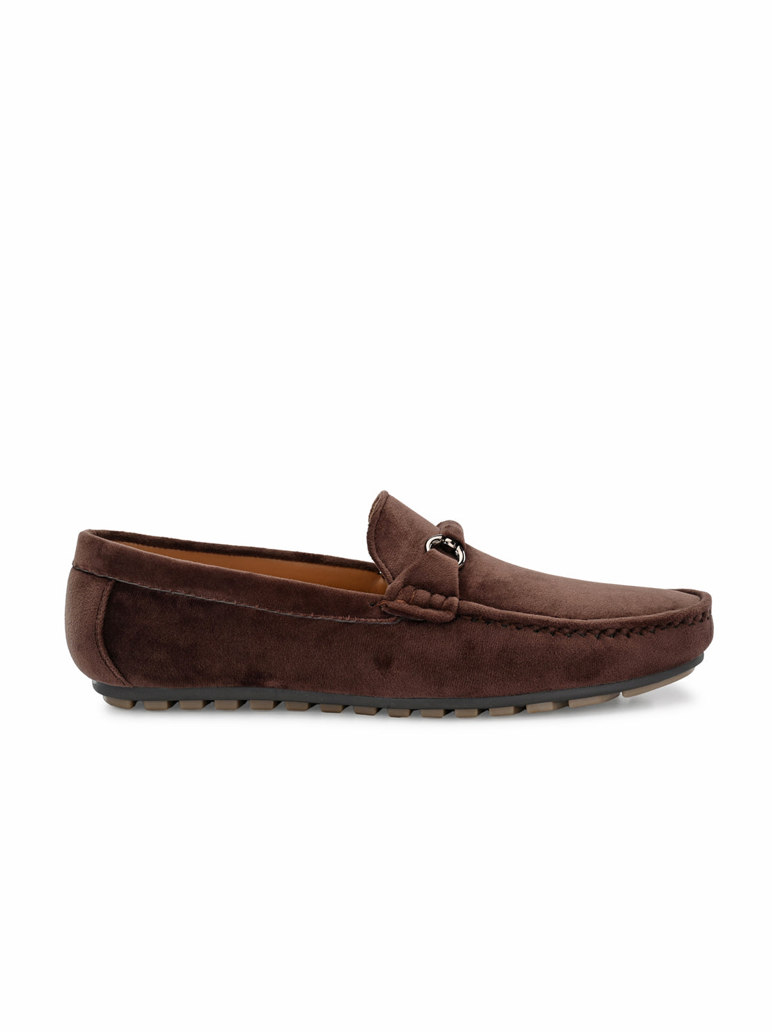 Guava Men's Brown Charming Velvet Slip On Loafers (GV20JA701)