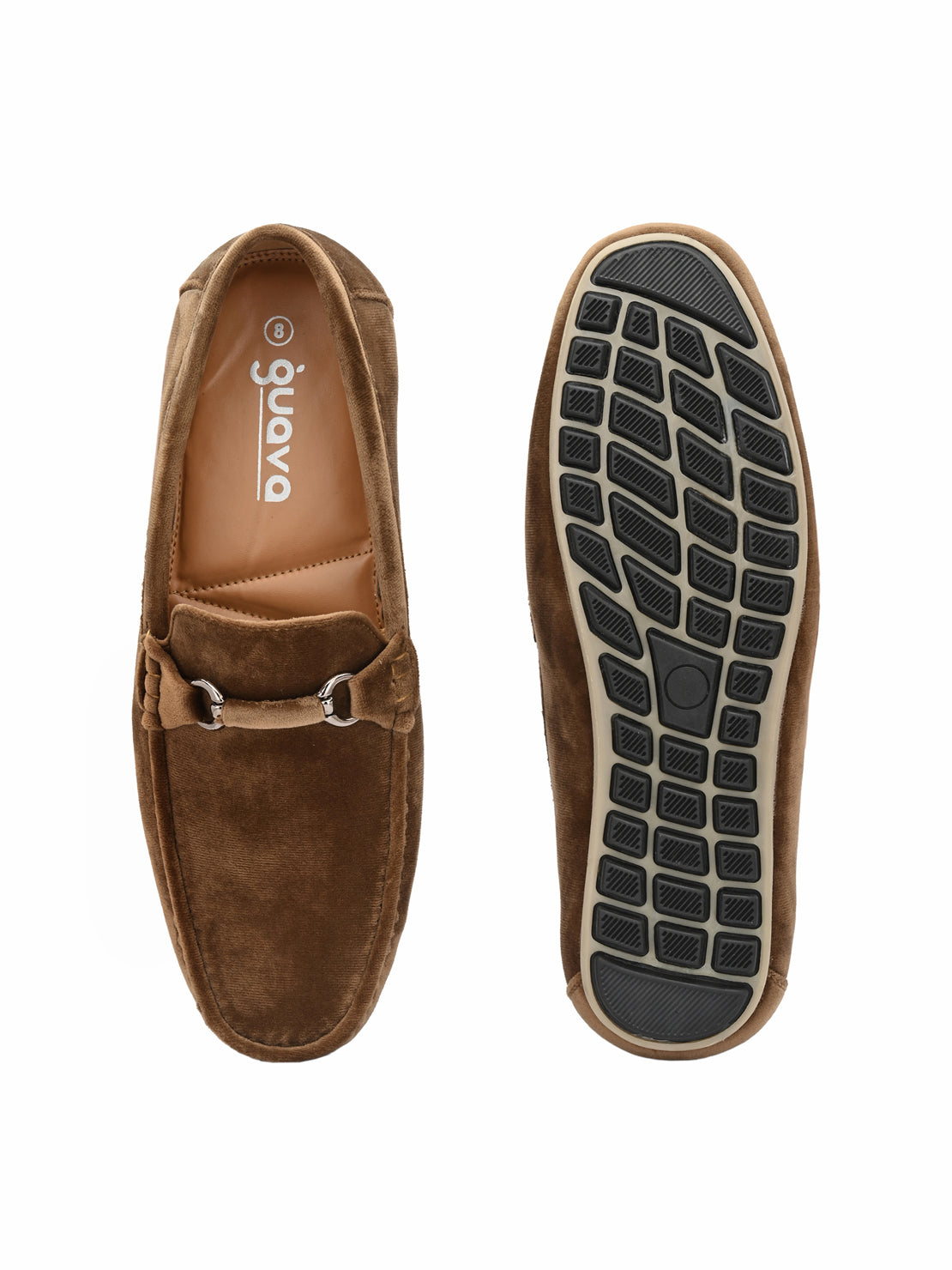 Guava Men's Tan Charming Velvet Slip On Loafers (GV20JA702)