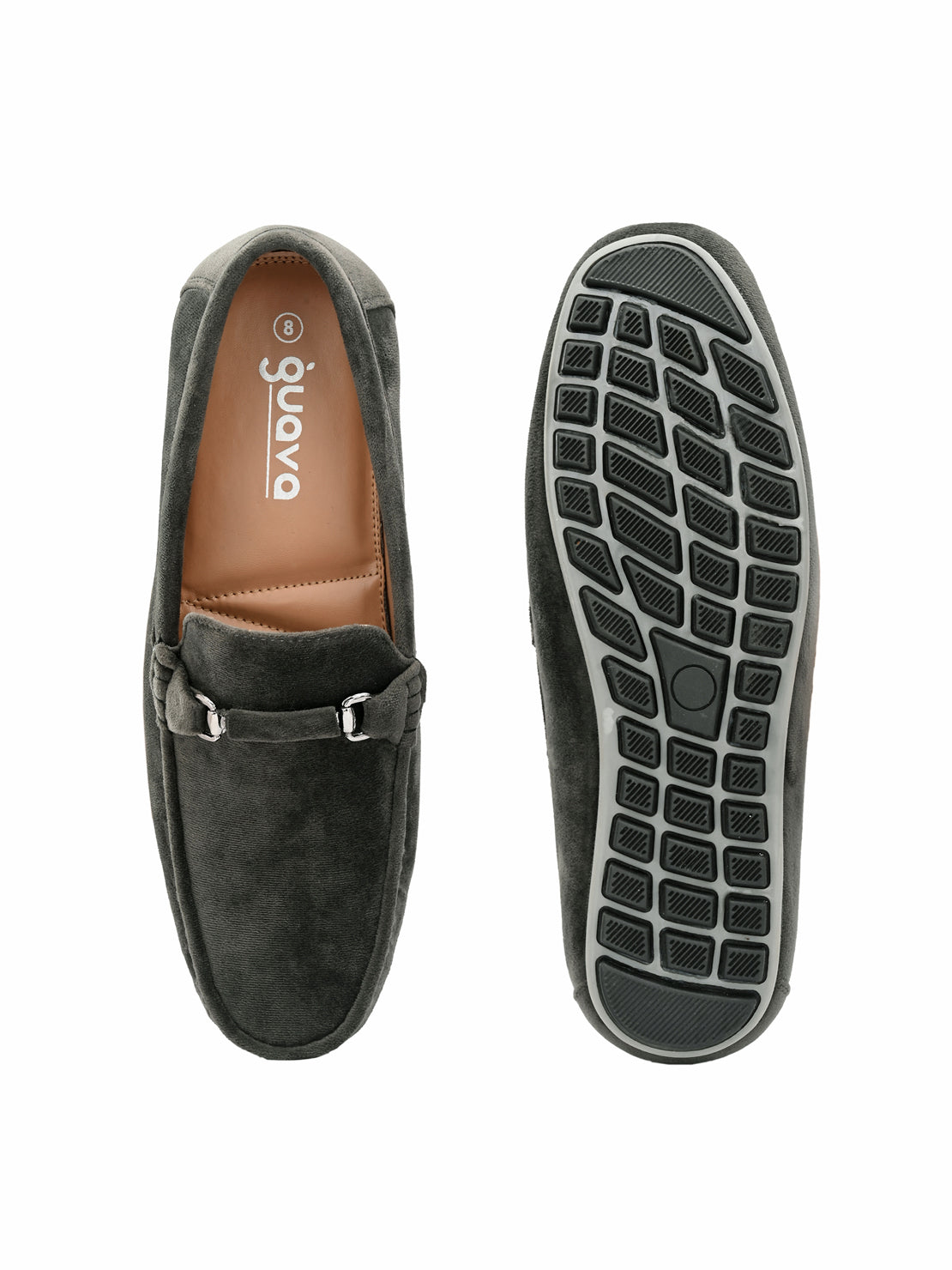Guava Men's Olive Charming Velvet Slip On Loafers (GV20JA703)
