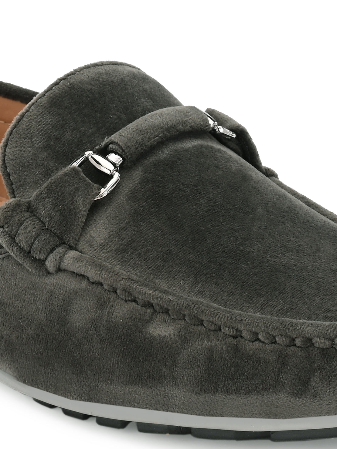 Guava Men's Olive Charming Velvet Slip On Loafers (GV20JA703)