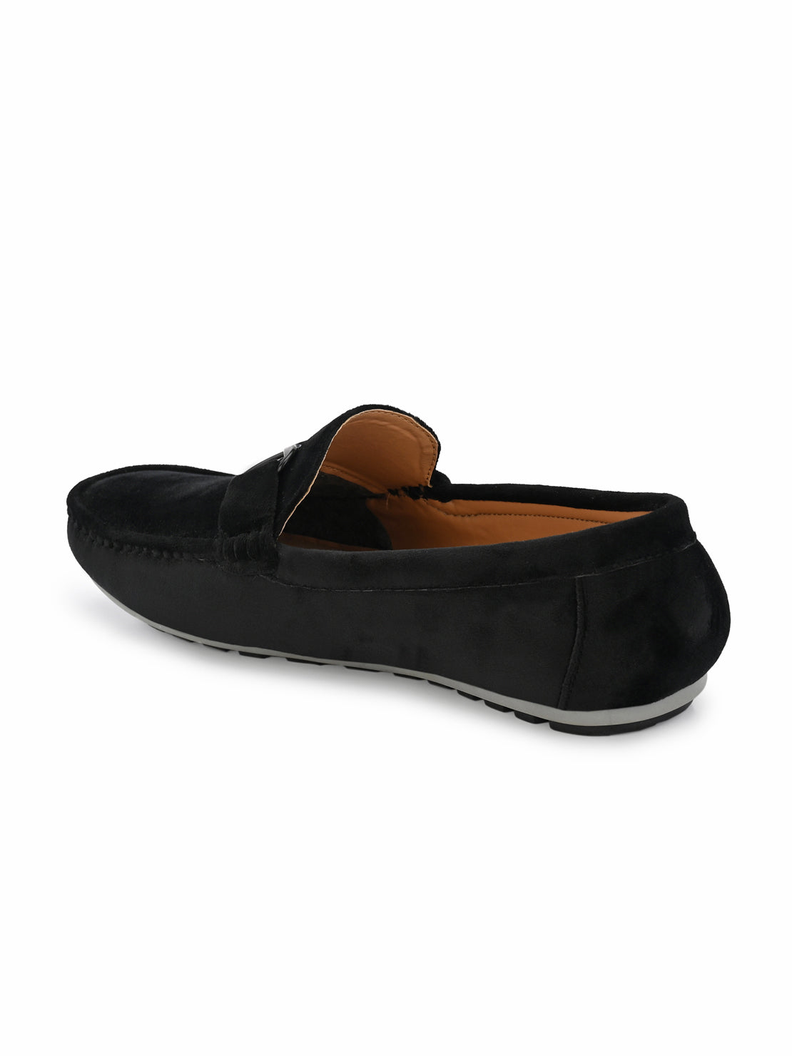 Guava Men's Black Charming Velvet Slip On Loafers (GV20JA704)