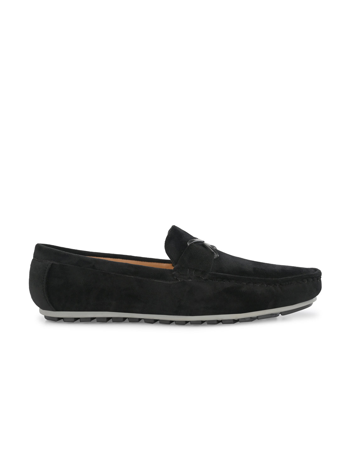 Guava Men's Black Charming Velvet Slip On Loafers (GV20JA704)