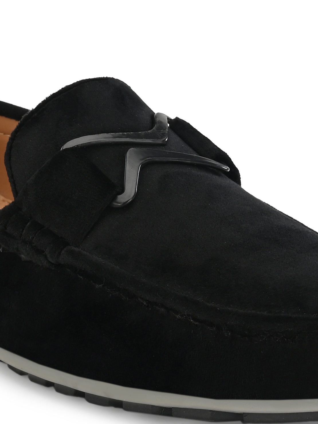 Guava Men's Black Charming Velvet Slip On Loafers (GV20JA704)