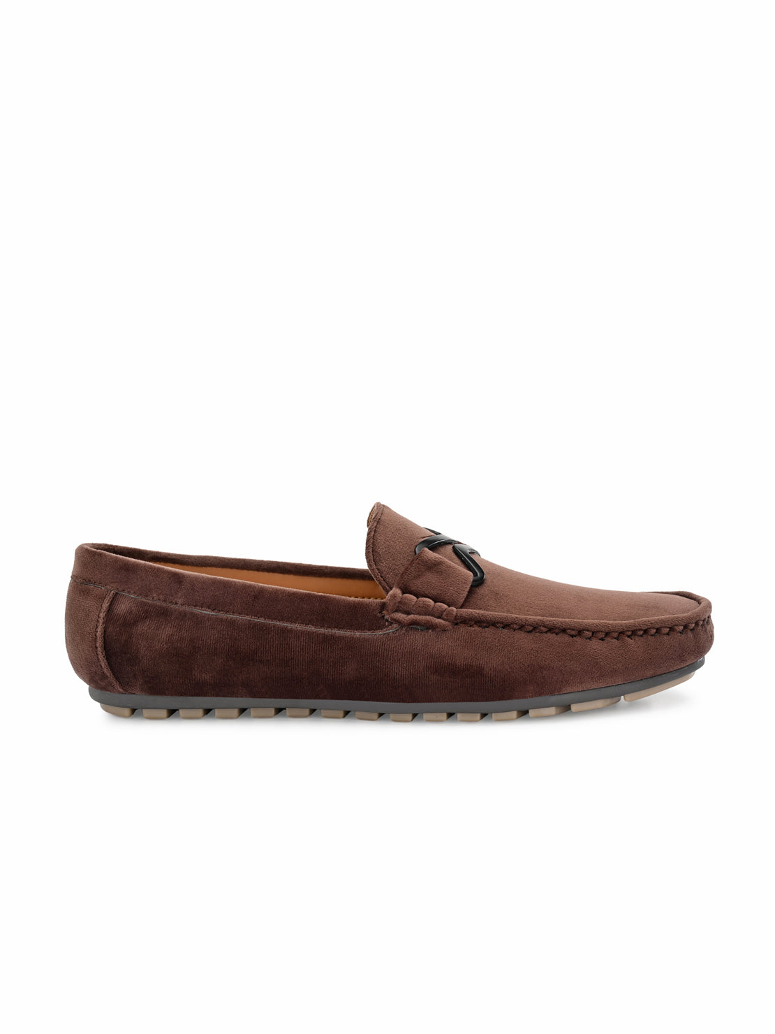 Guava Men's Brown Charming Velvet Slip On Loafers (GV20JA705)