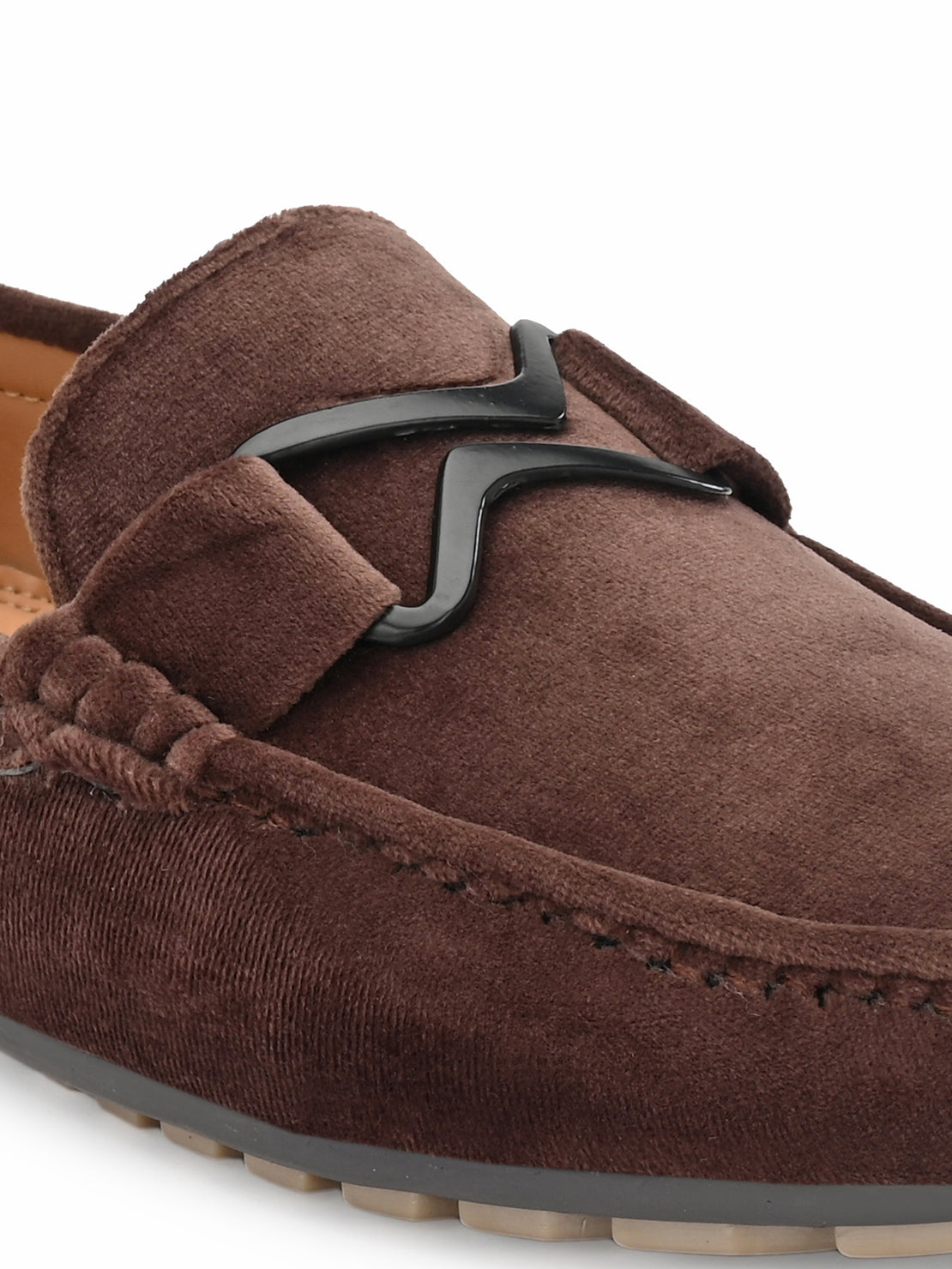 Guava Men's Brown Charming Velvet Slip On Loafers (GV20JA705)