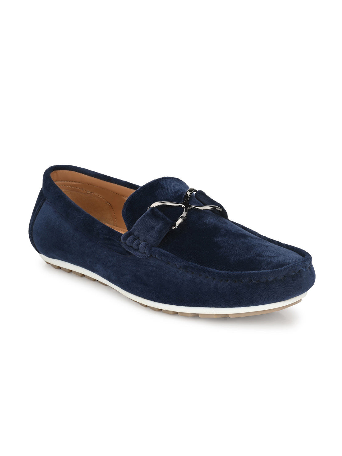 Guava Men's Blue Charming Velvet Slip On Loafers (GV20JA708)