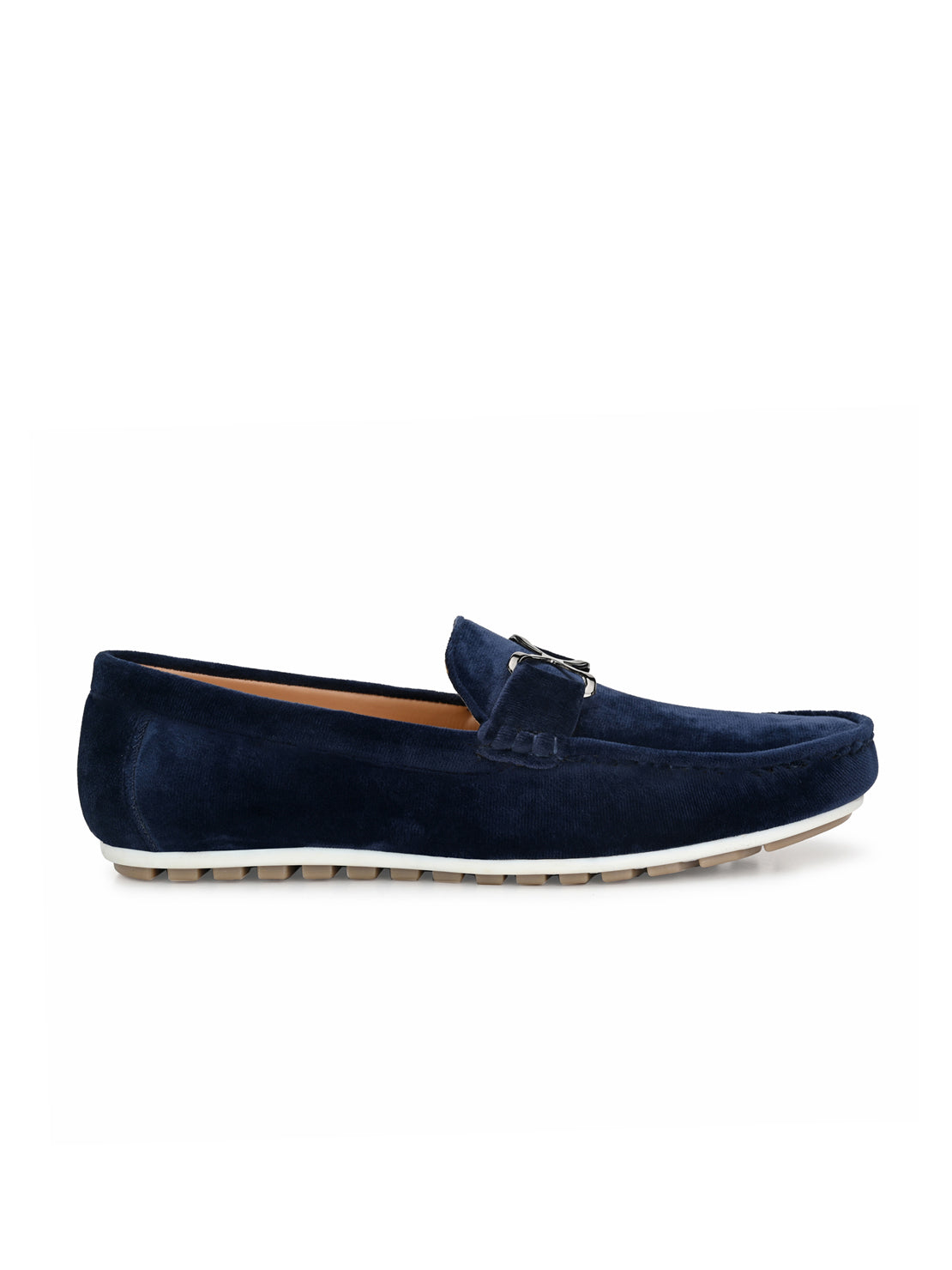 Guava Men's Blue Charming Velvet Slip On Loafers (GV20JA708)