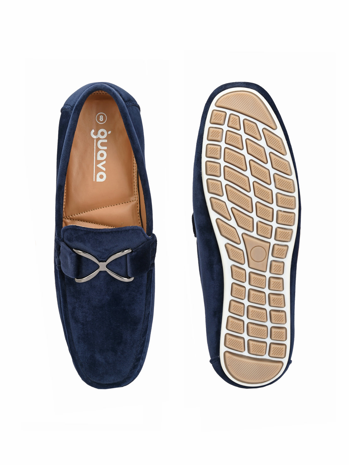 Guava Men's Blue Charming Velvet Slip On Loafers (GV20JA708)