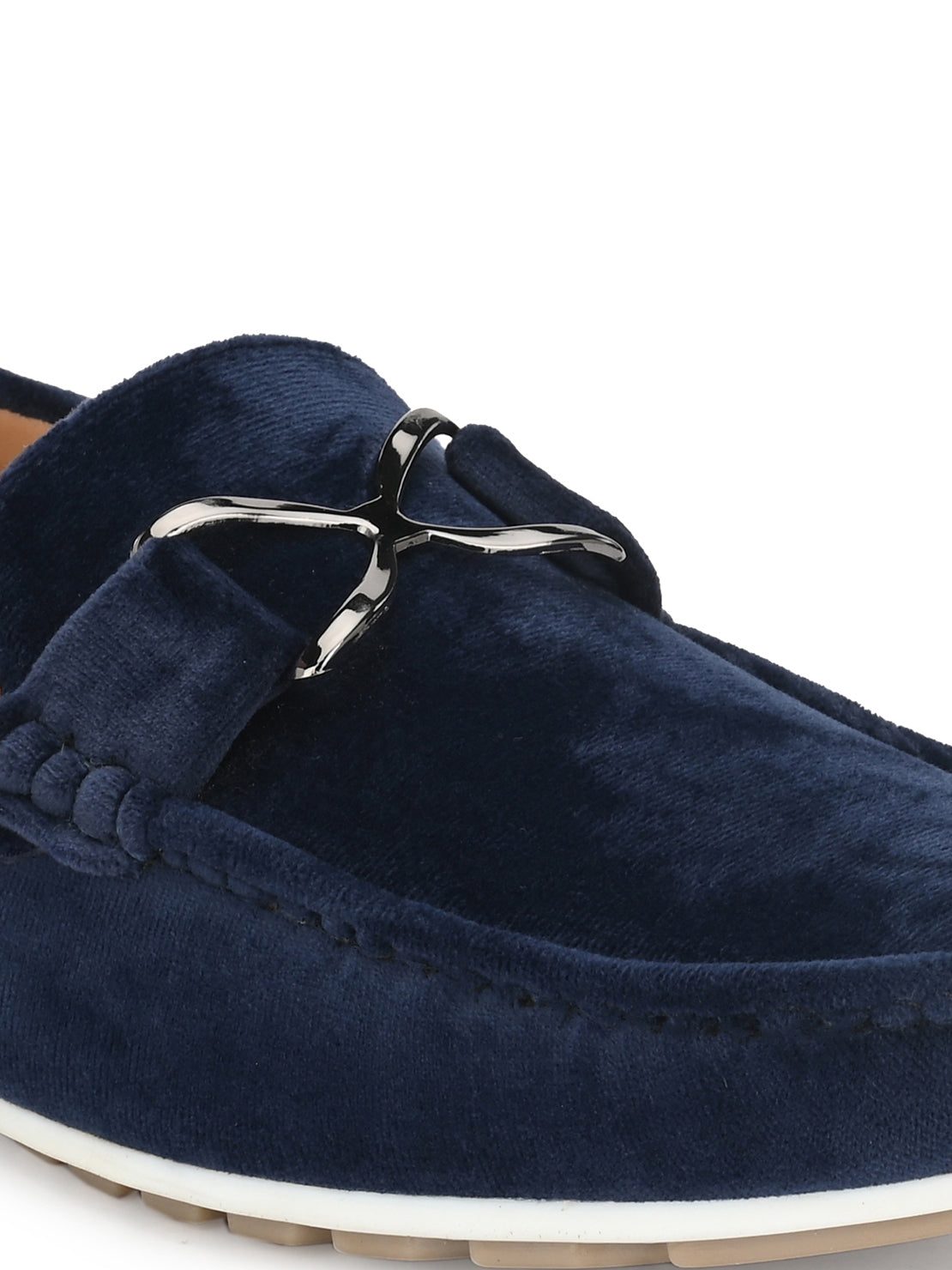 Guava Men's Blue Charming Velvet Slip On Loafers (GV20JA708)