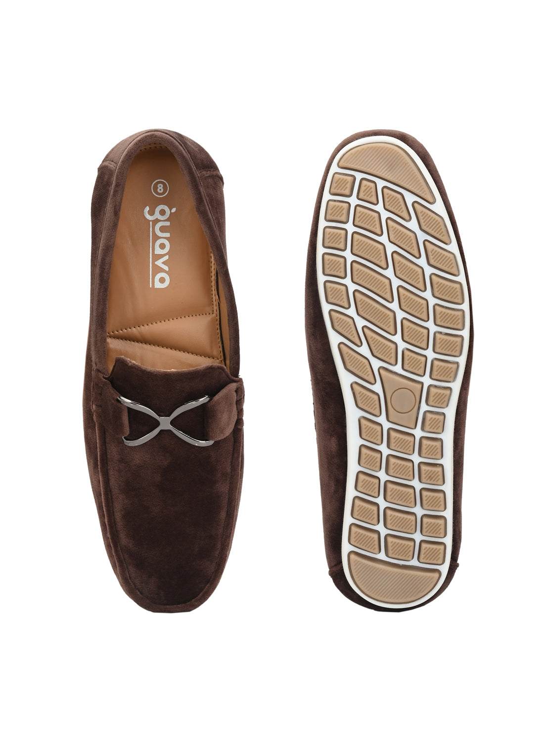 Guava Men's Brown Charming Velvet Slip On Loafers (GV20JA709)
