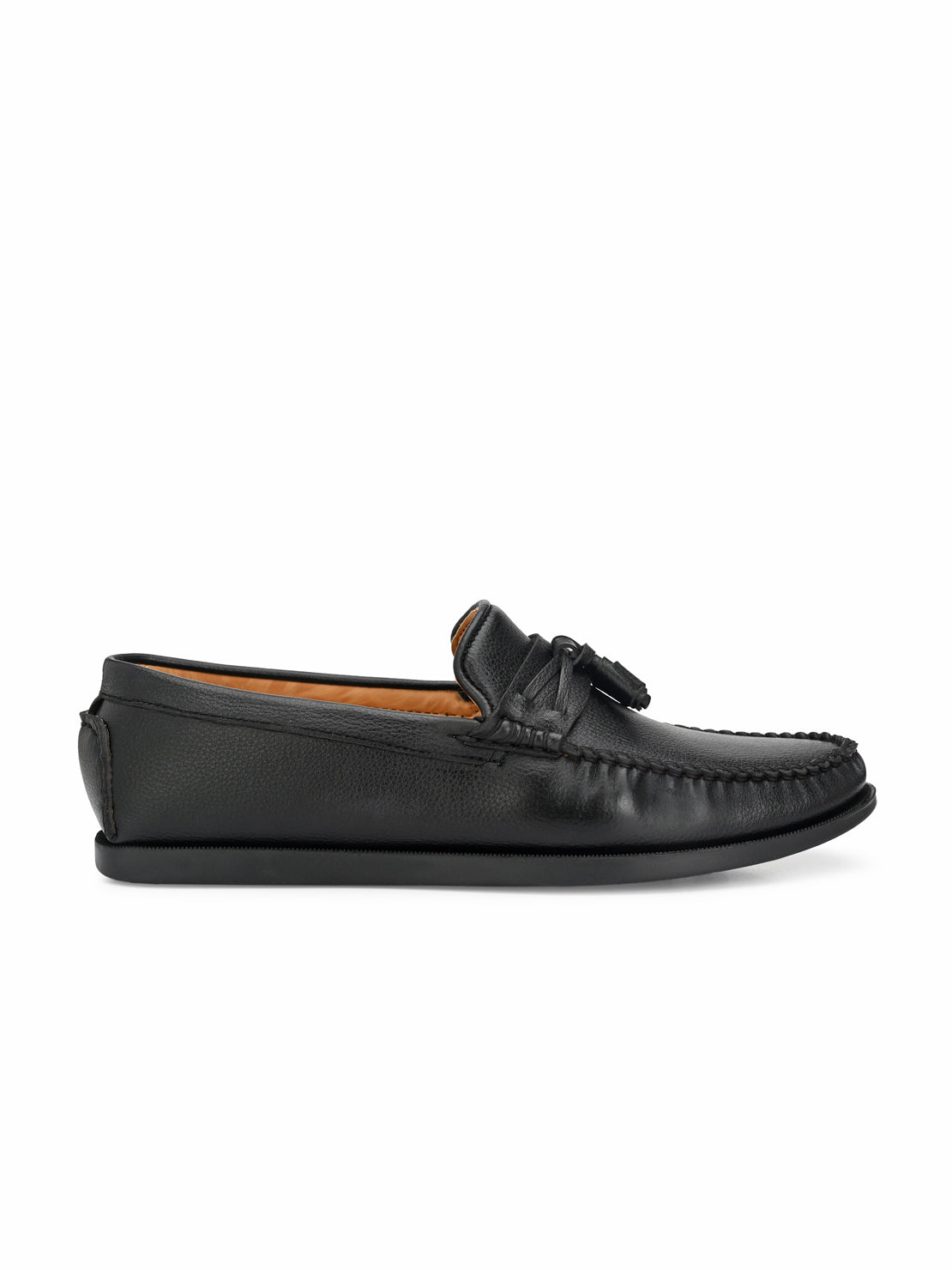 Guava Men's Black Textured Embossed 360 Flexible Slip On Driving Loafers (GV20JA714)