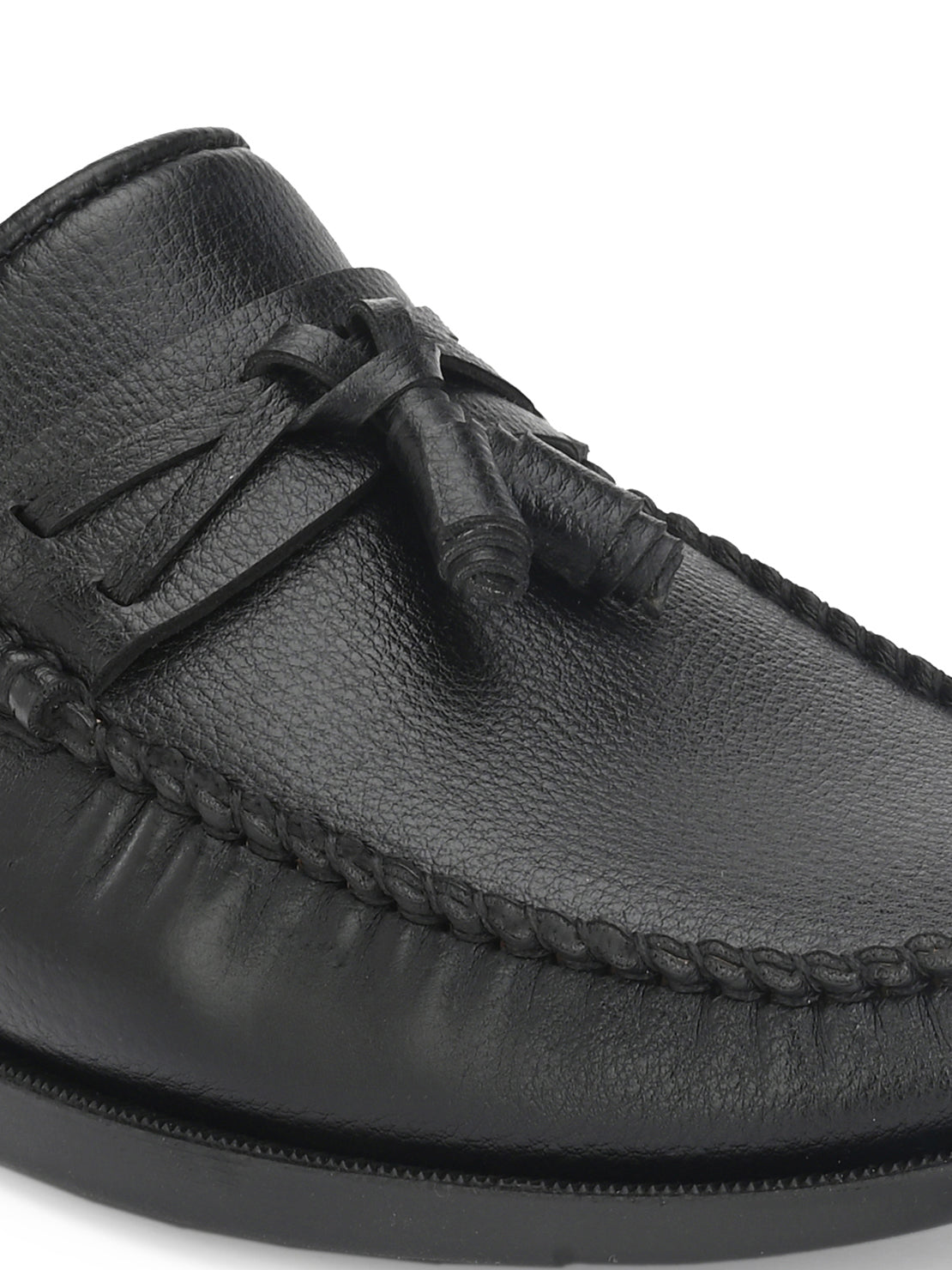 Guava Men's Black Textured Embossed 360 Flexible Slip On Driving Loafers (GV20JA714)