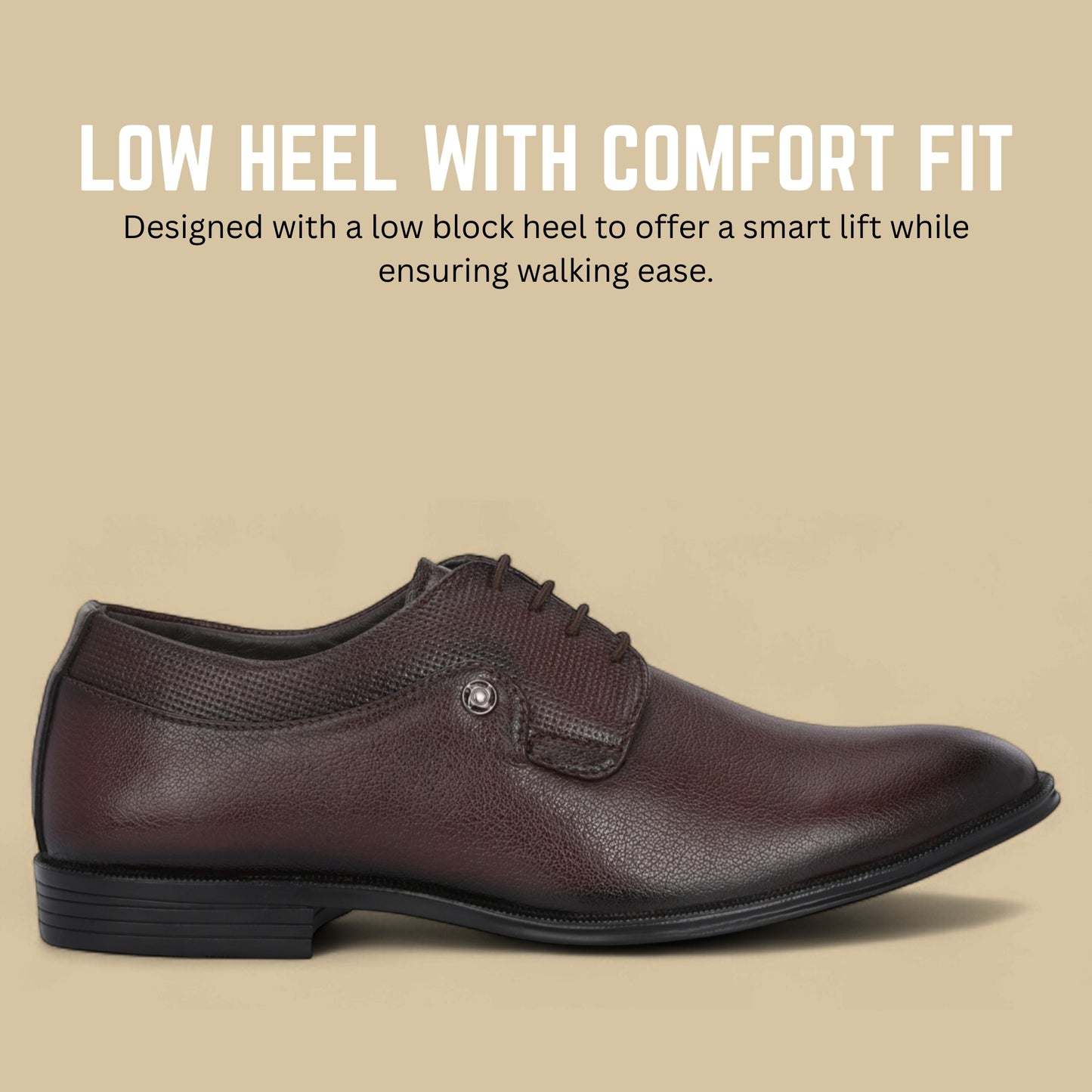 Guava Men's Faux Leather Lace-Up Derby Formal Shoes GV25JA880